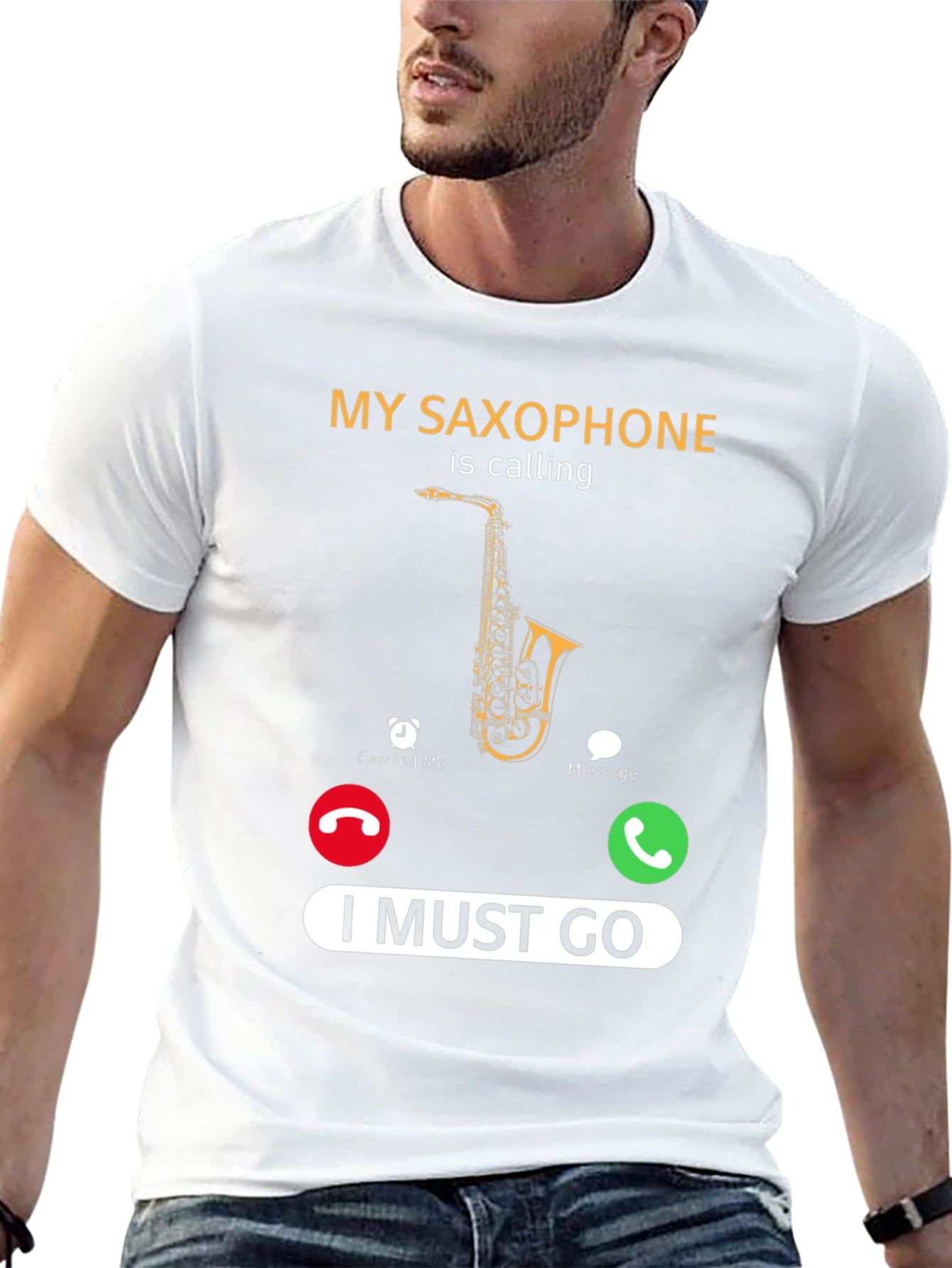 My Saxophone is Calling T-Shirt Funny Musician Tee