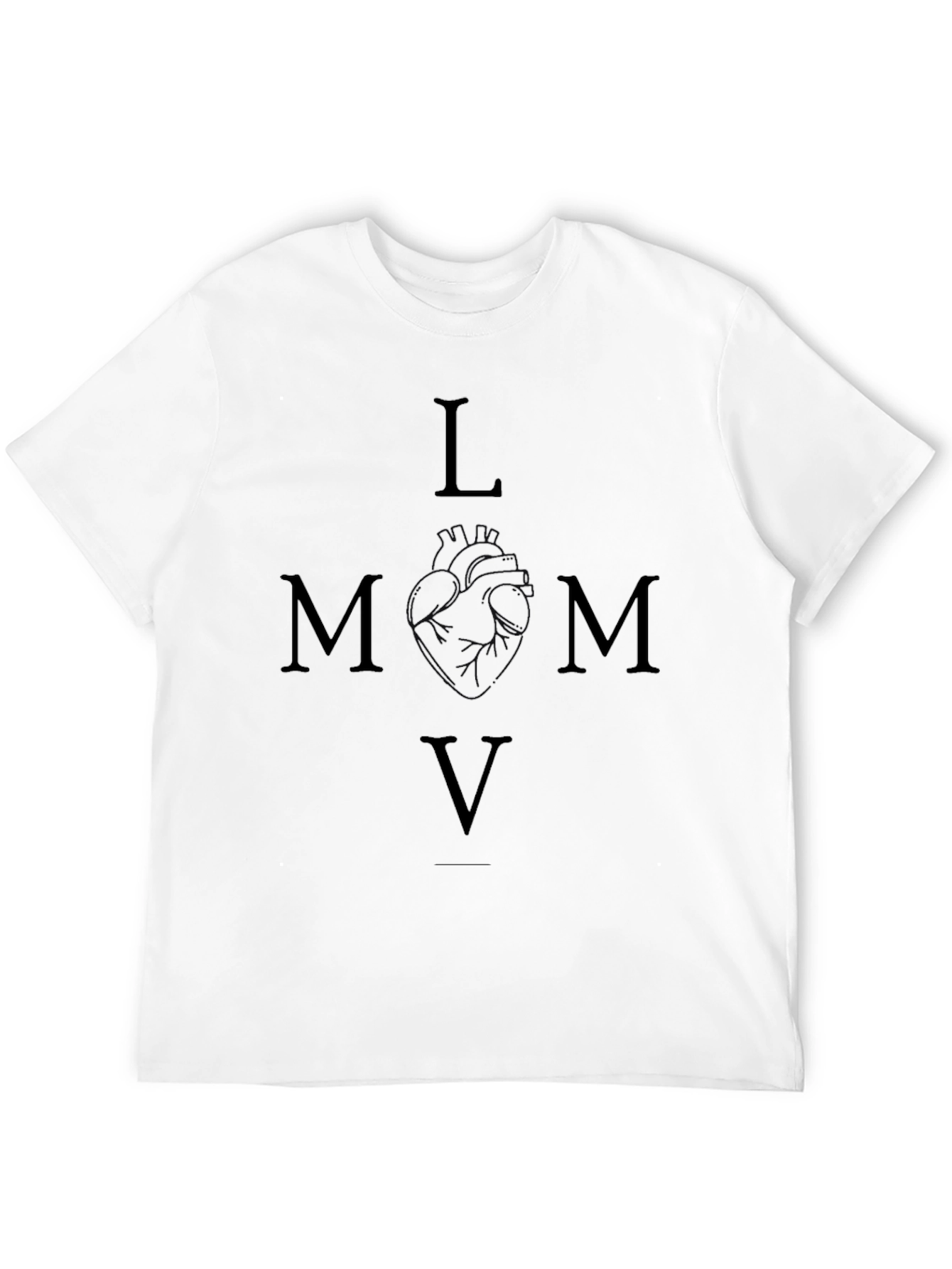 LVMV Heart Graphic Black T-Shirt