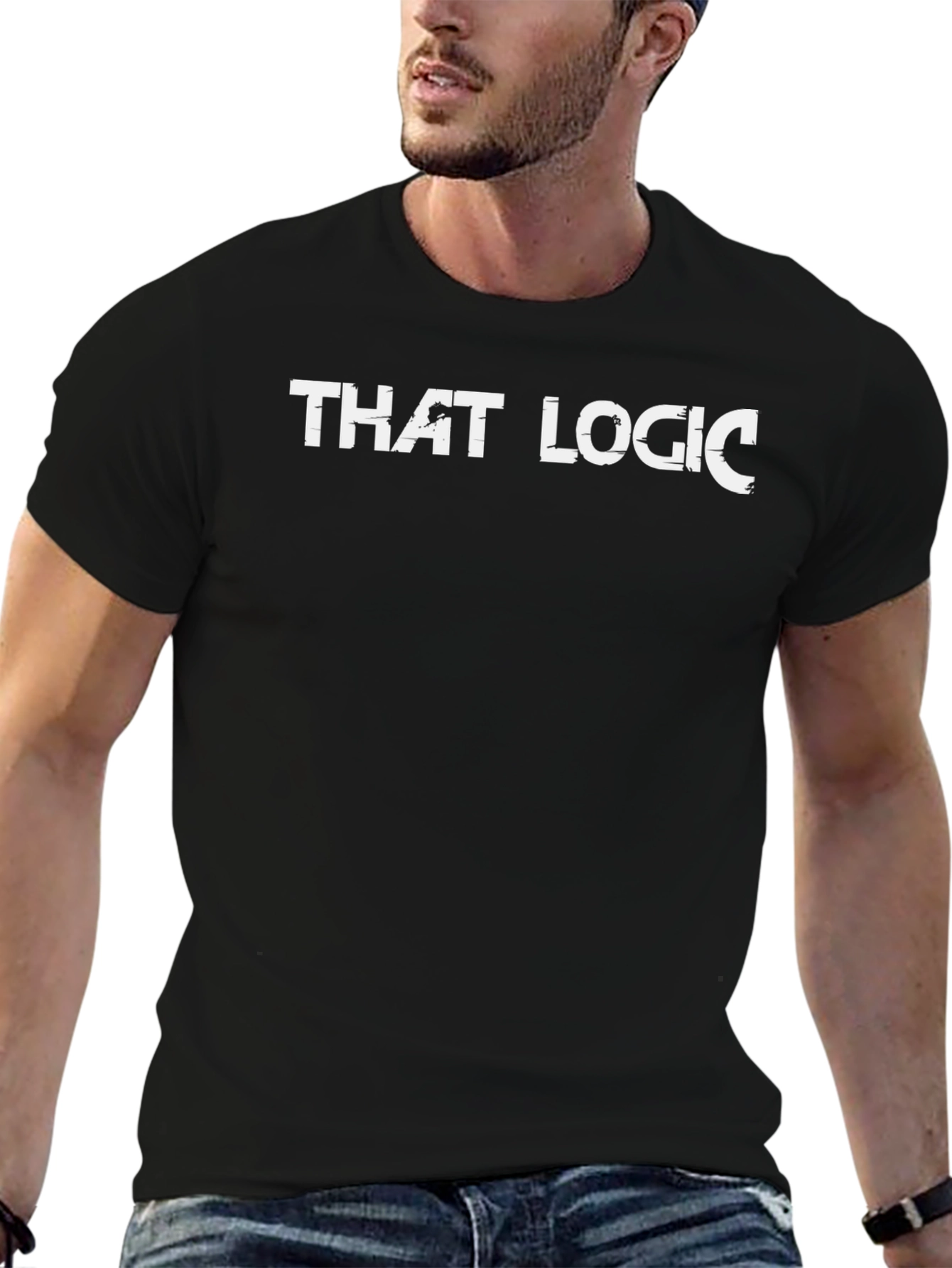 That Logic Graphic Print Black T-Shirt