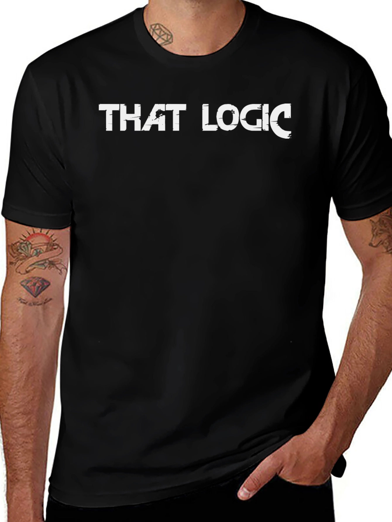 That Logic Graphic Print Black T-Shirt
