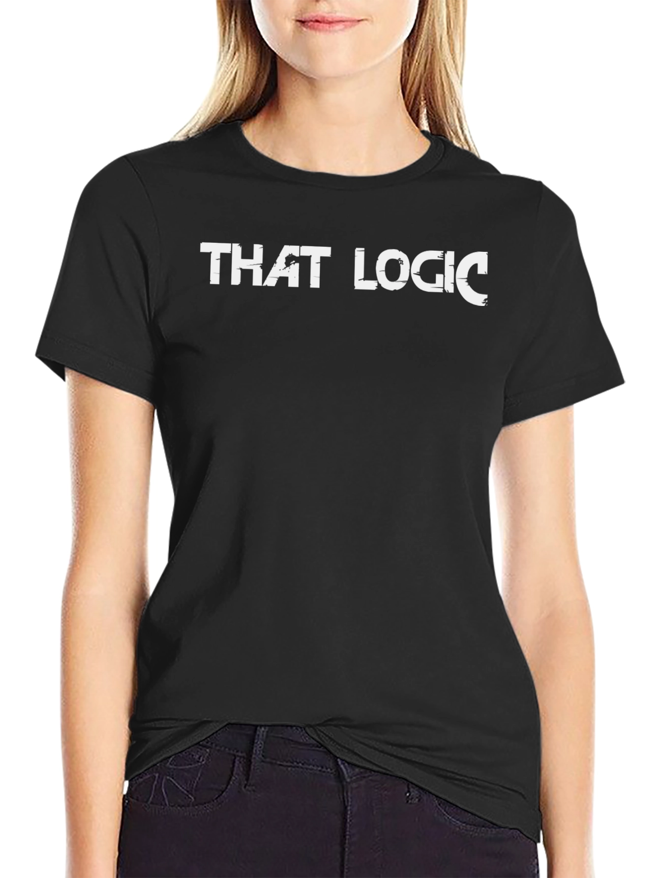 That Logic Graphic Print Black T-Shirt