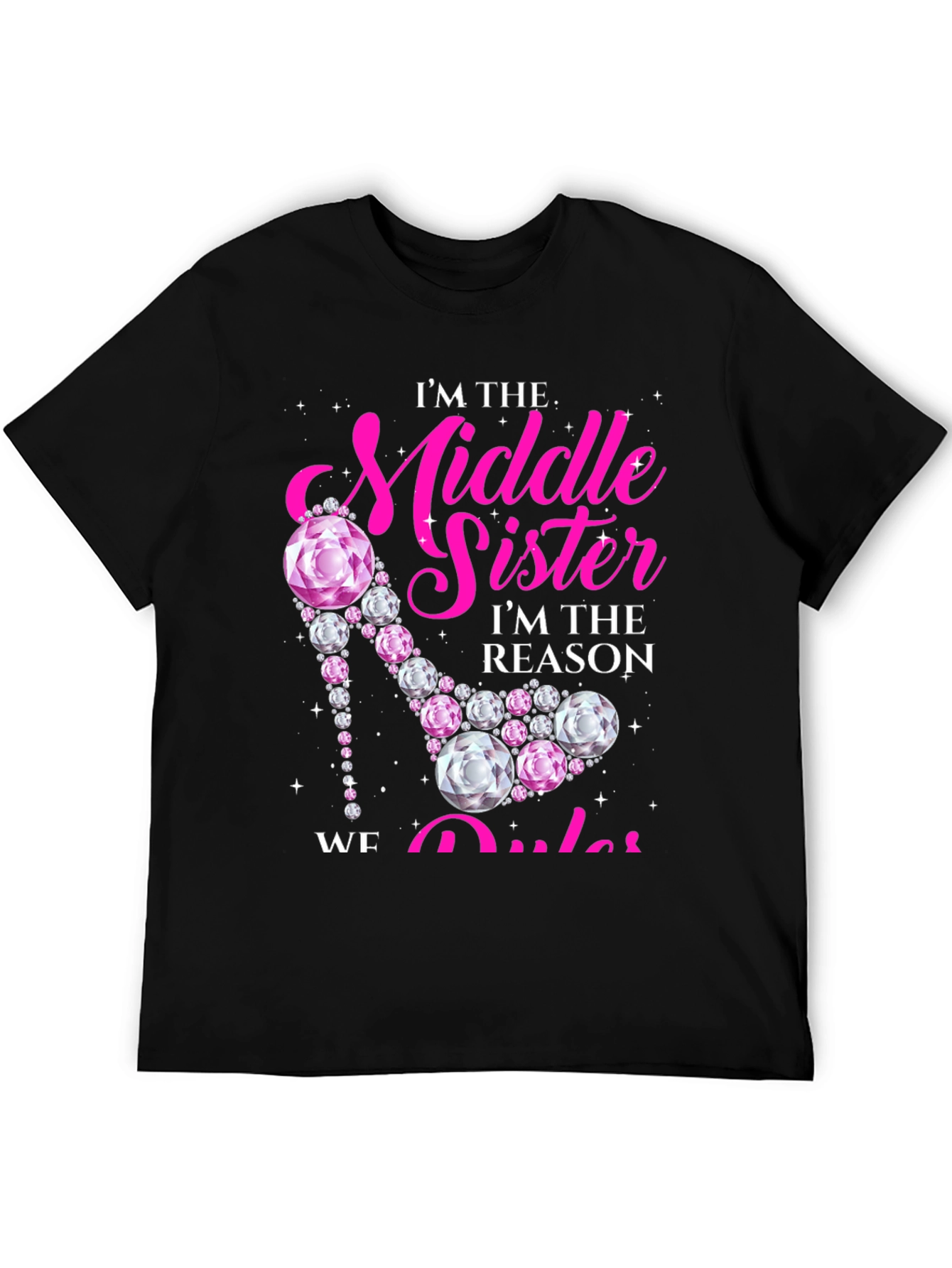 Middle Sister Rhinestone Heel T-Shirt