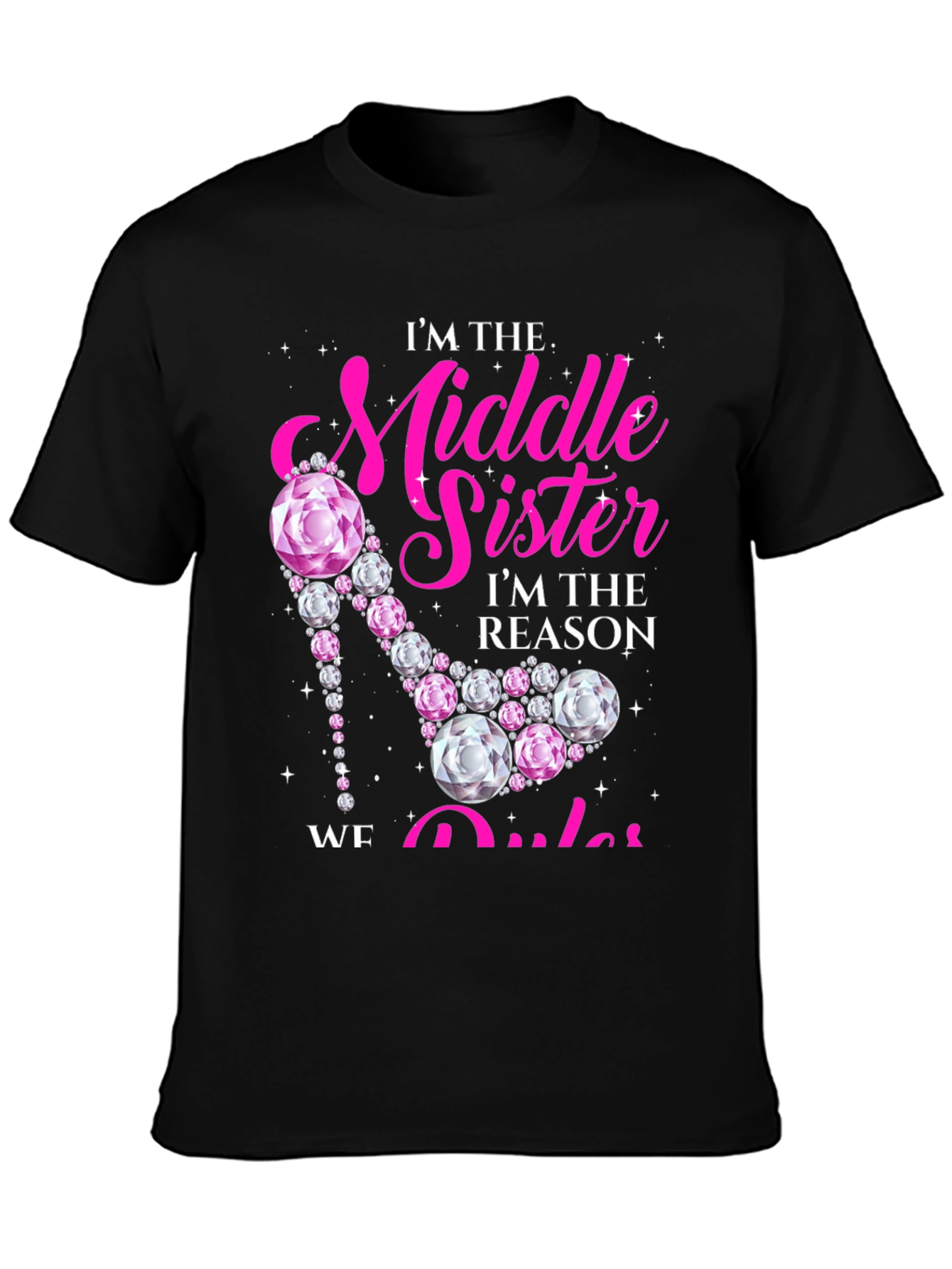 Middle Sister Rhinestone Heel T-Shirt