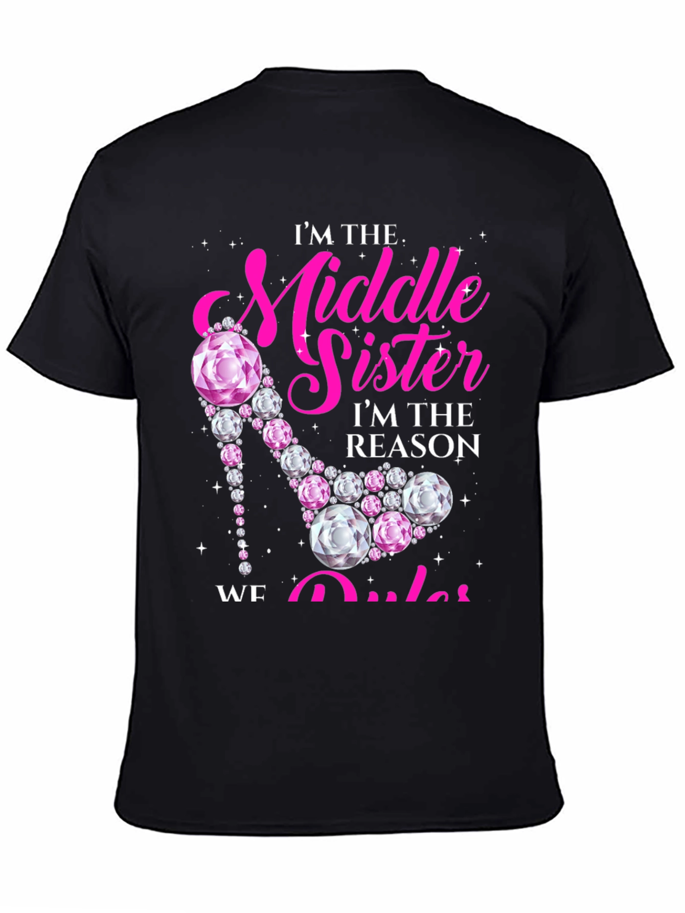 Middle Sister Rhinestone Heel T-Shirt