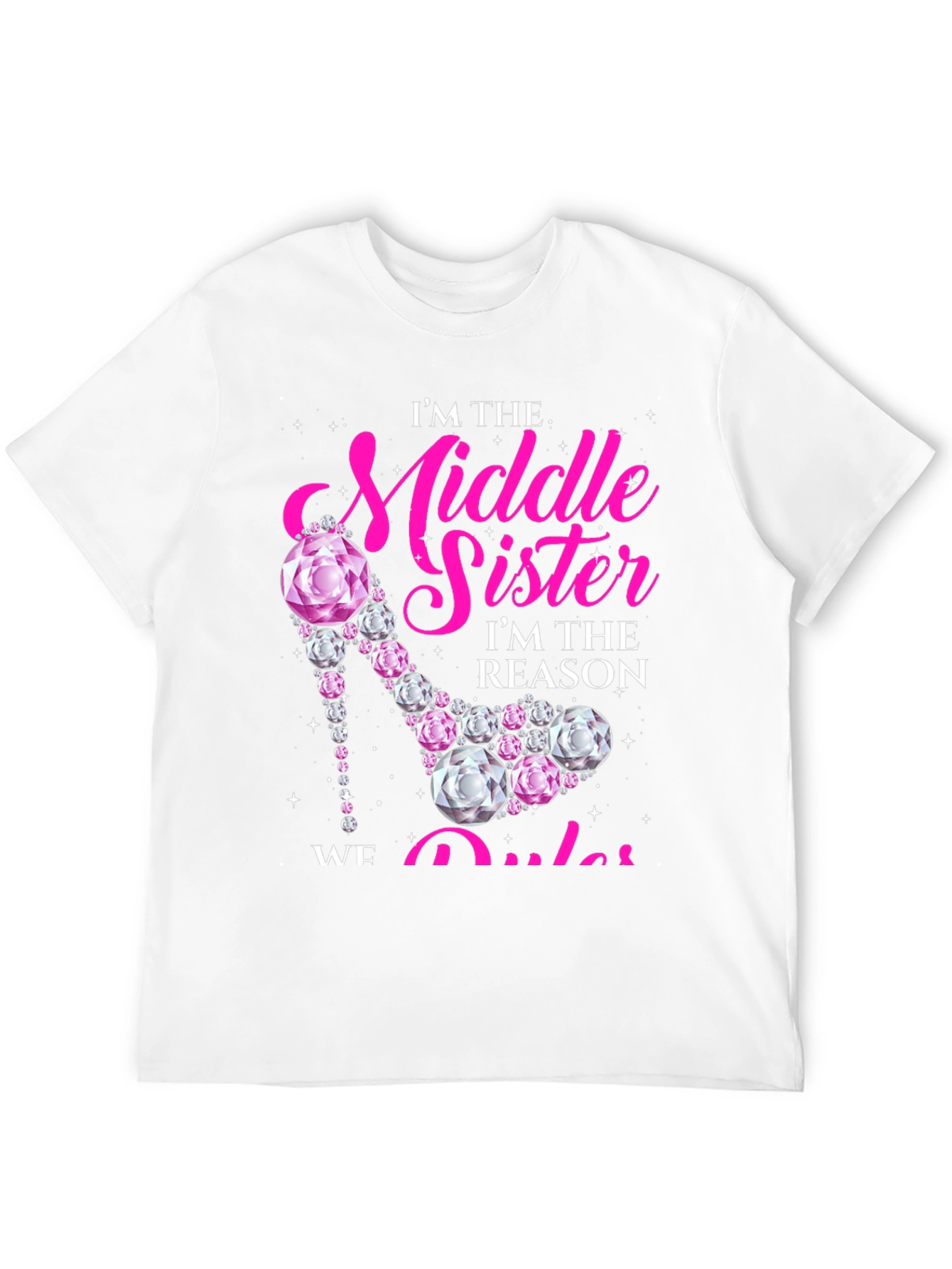 Middle Sister Rhinestone Heel T-Shirt