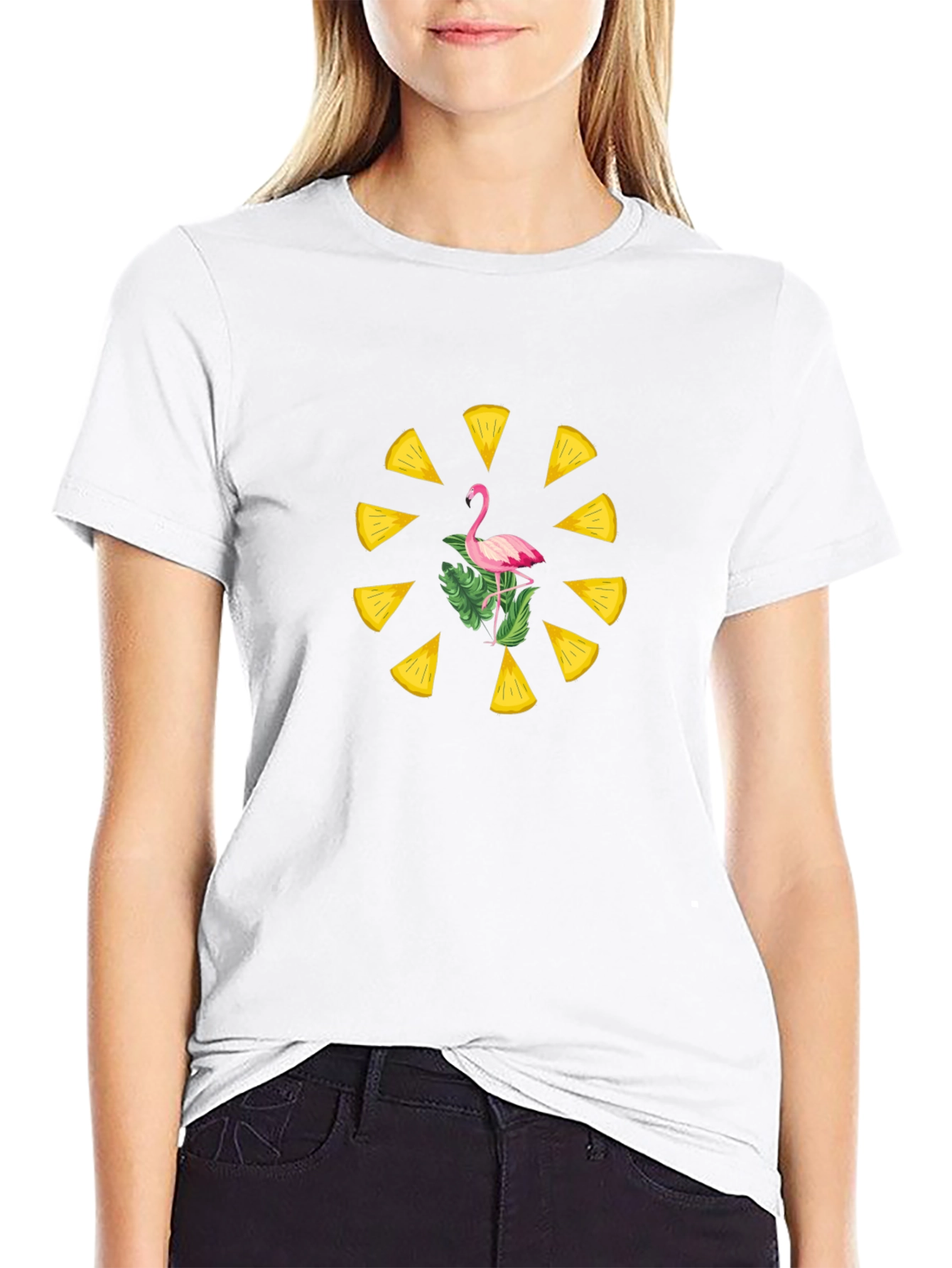 Tropical Flamingo Pineapple T-Shirt