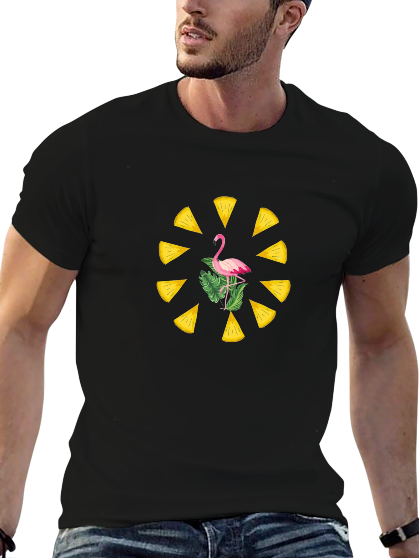 Tropical Flamingo Pineapple T-Shirt
