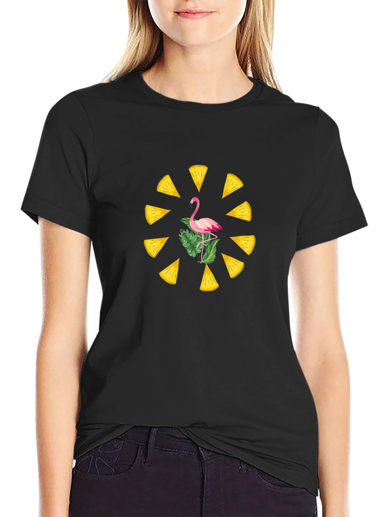 Tropical Flamingo Pineapple T-Shirt