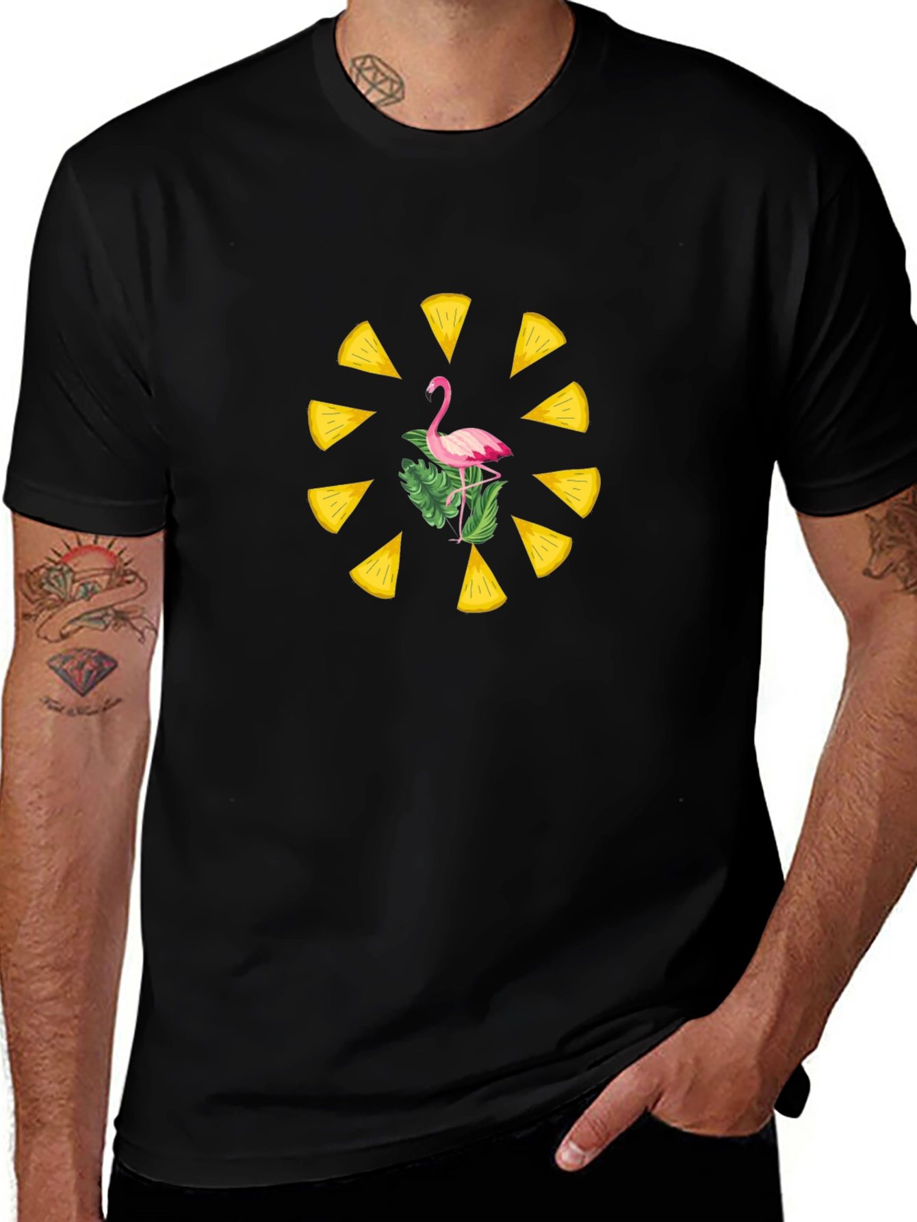 Tropical Flamingo Pineapple T-Shirt