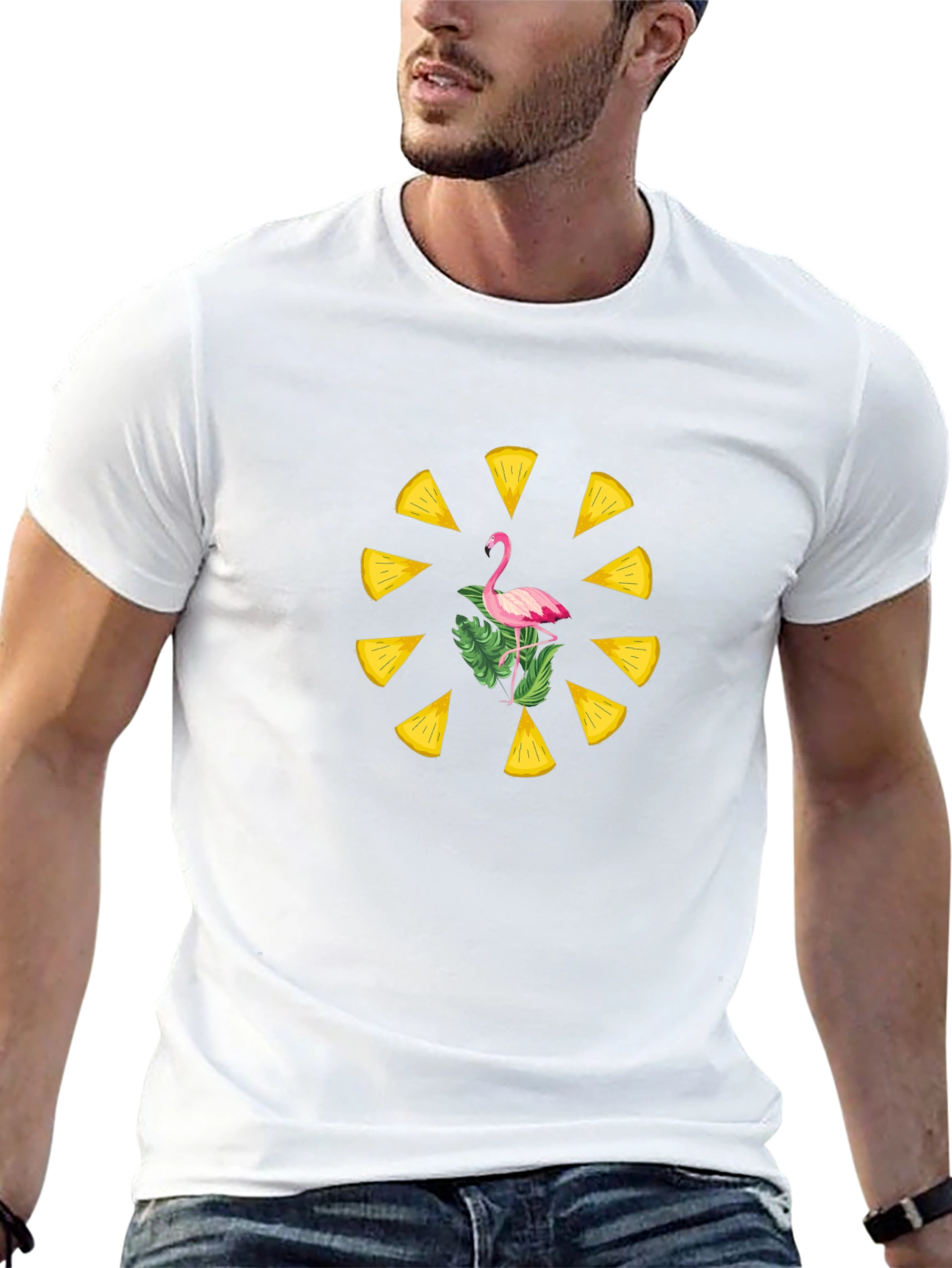 Tropical Flamingo Pineapple T-Shirt