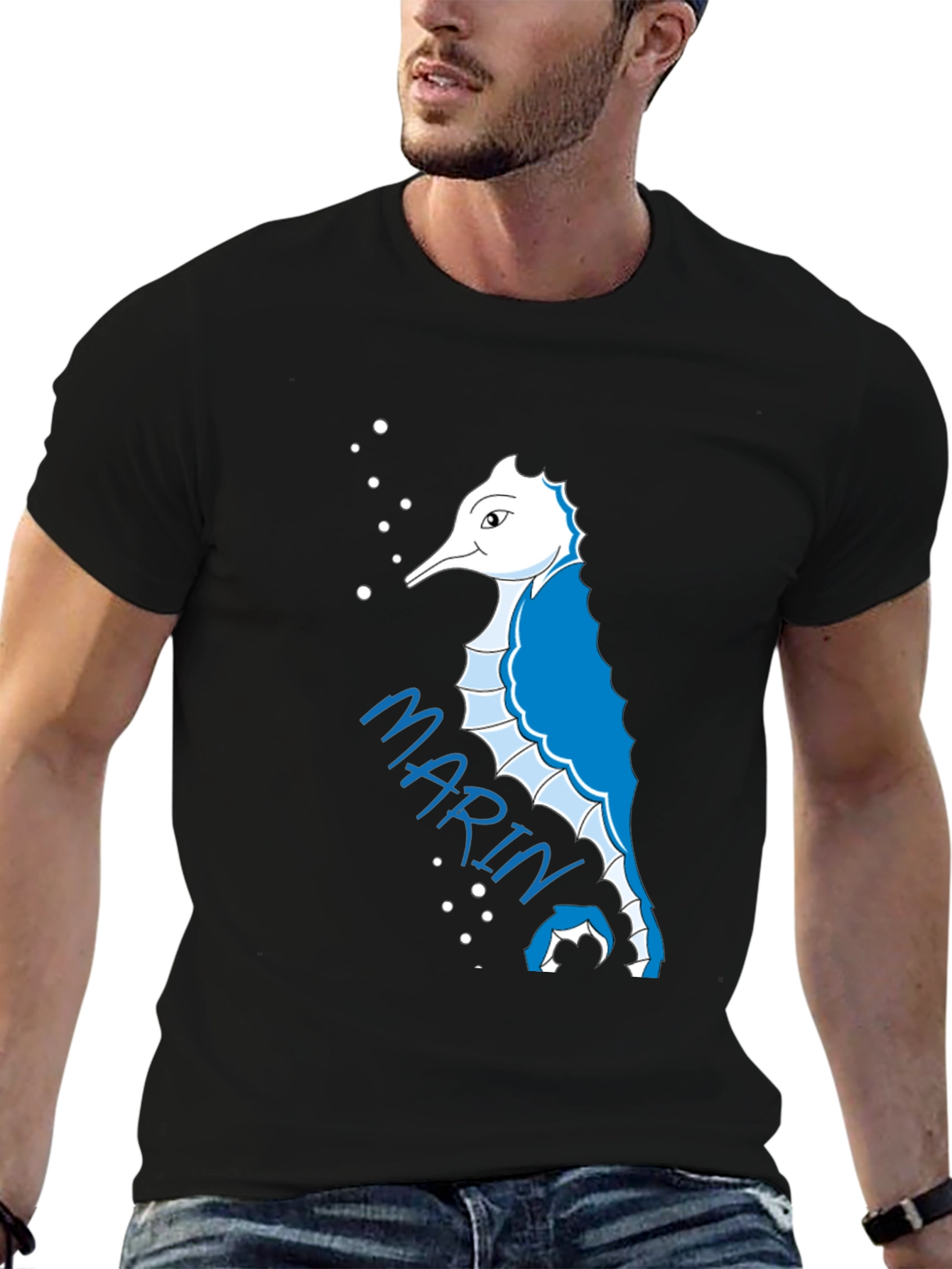 Seahorse Graphic Tee - Marine Life Shirt