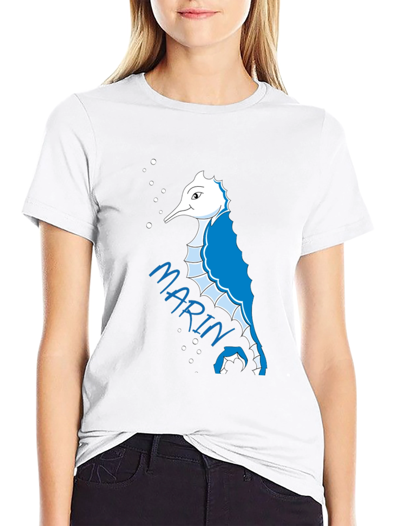 Seahorse Graphic Tee - Marine Life Shirt