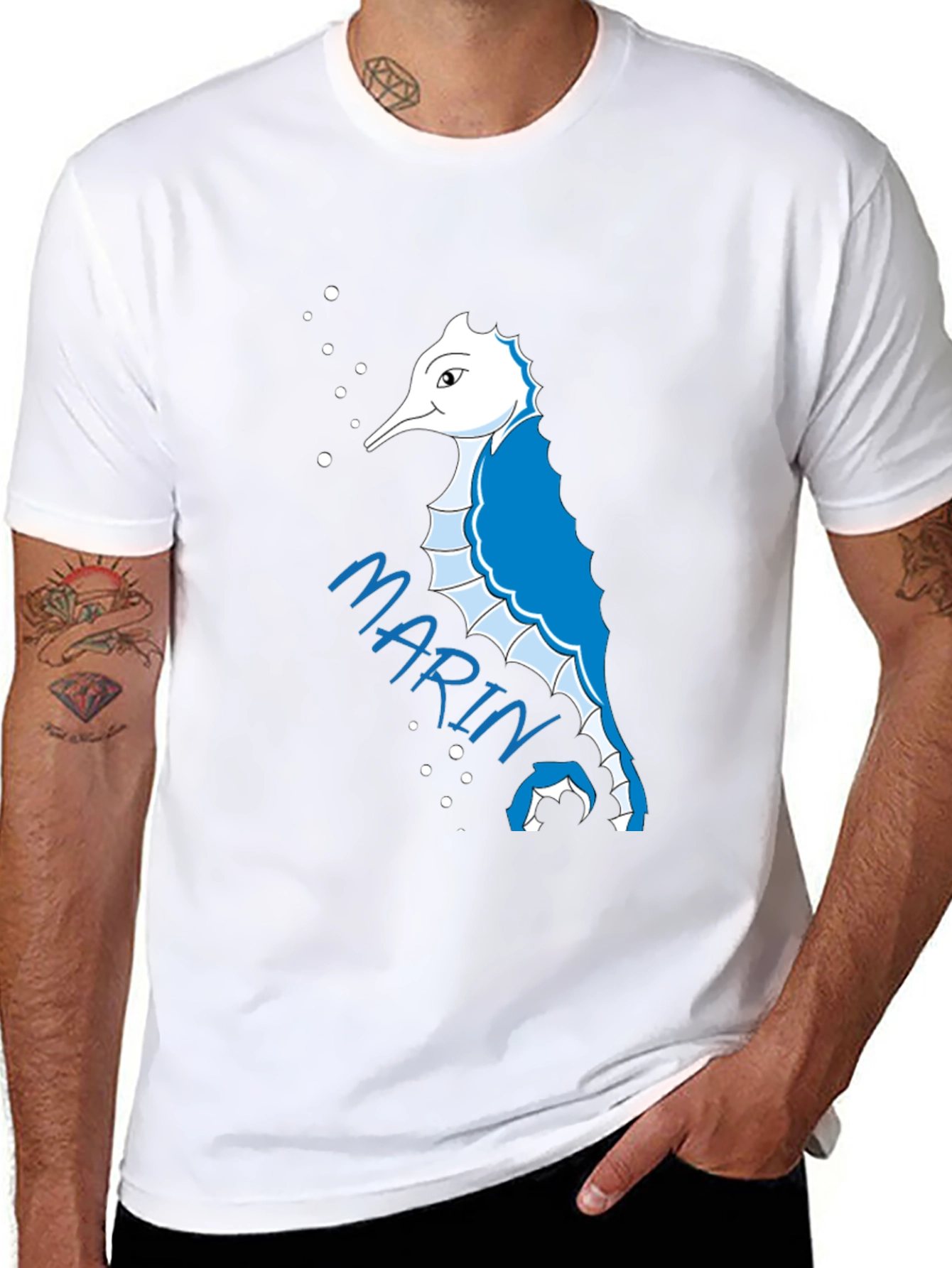 Seahorse Graphic Tee - Marine Life Shirt