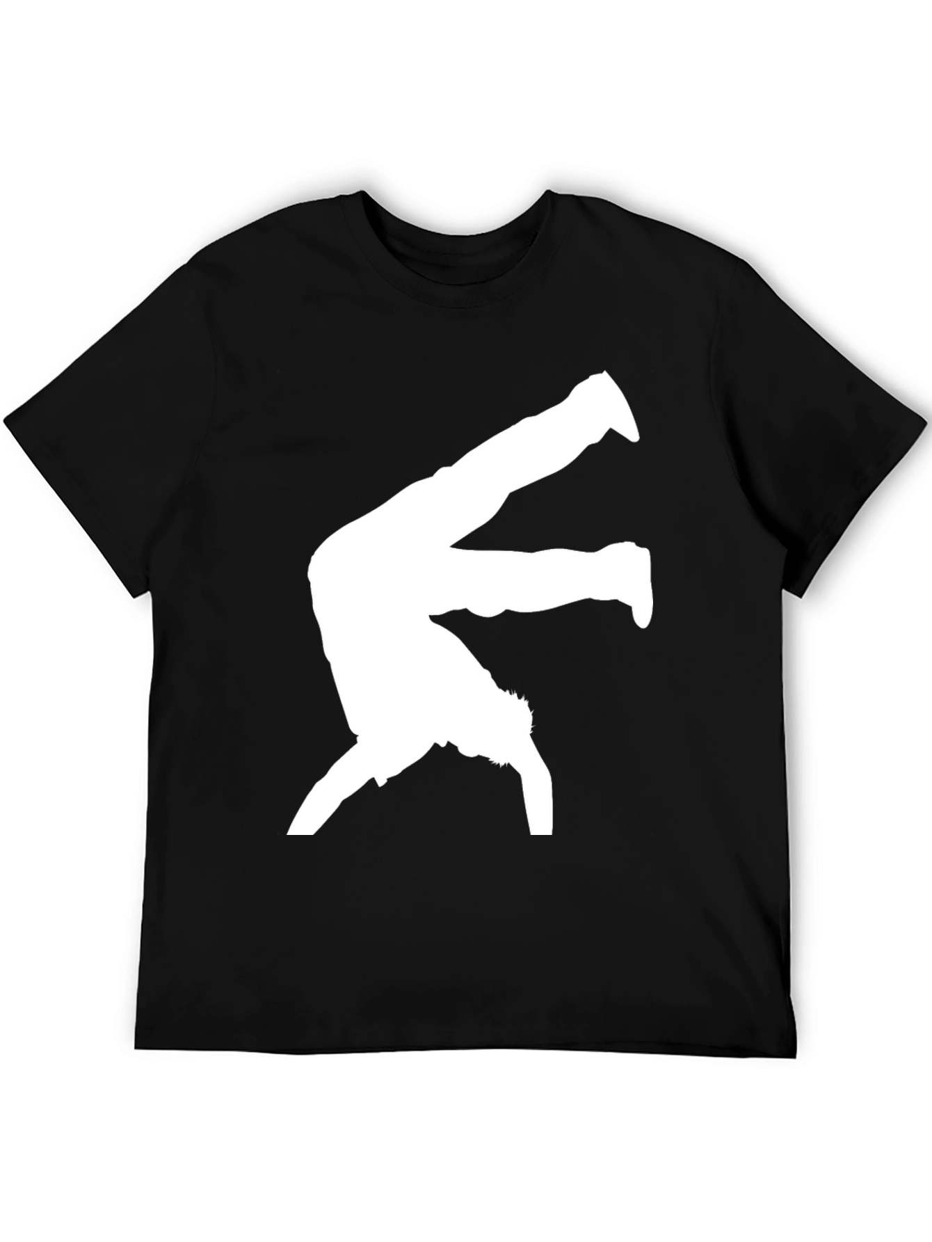 Mens Black T-Shirt - Handstand Graphic Tee