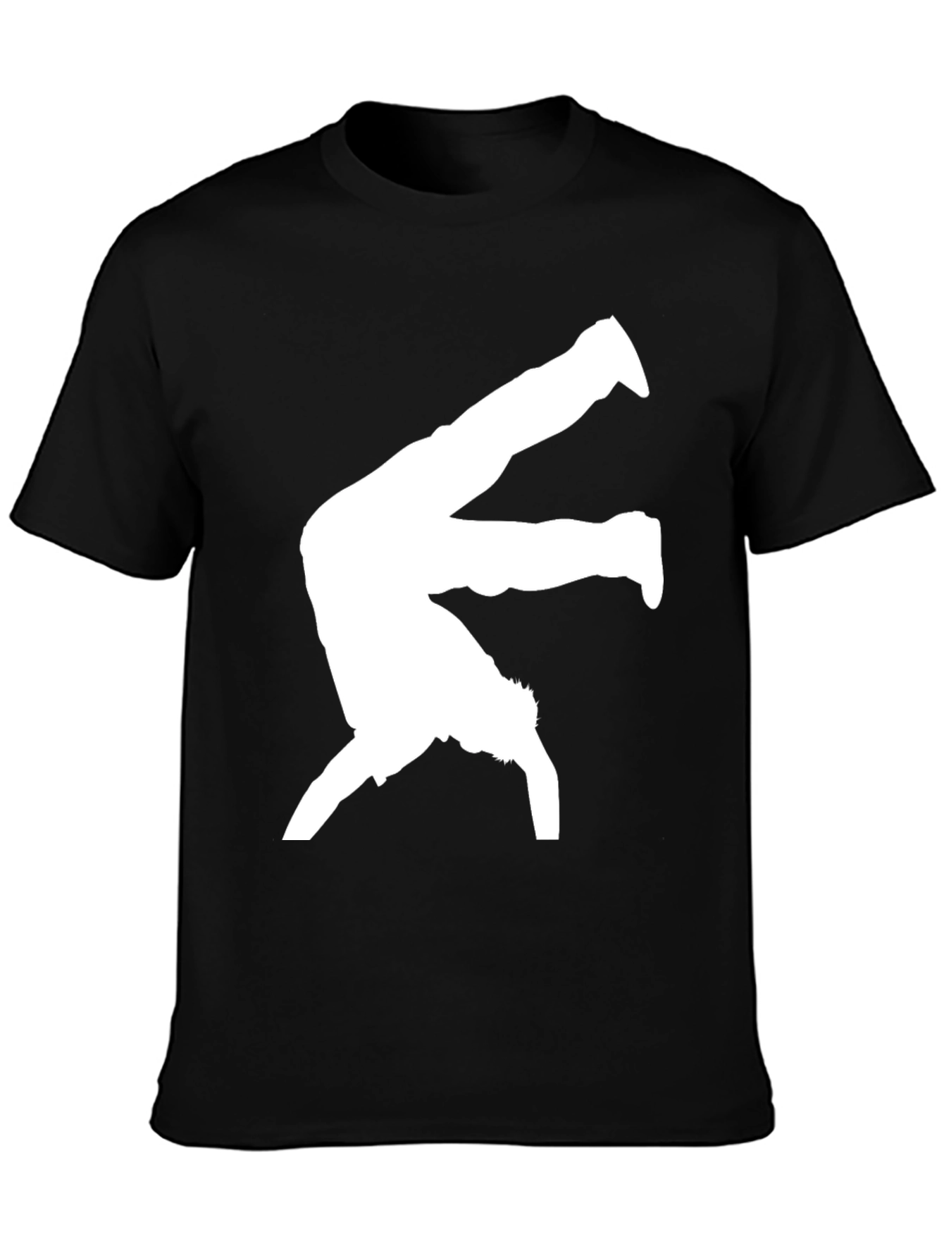 Mens Black T-Shirt - Handstand Graphic Tee
