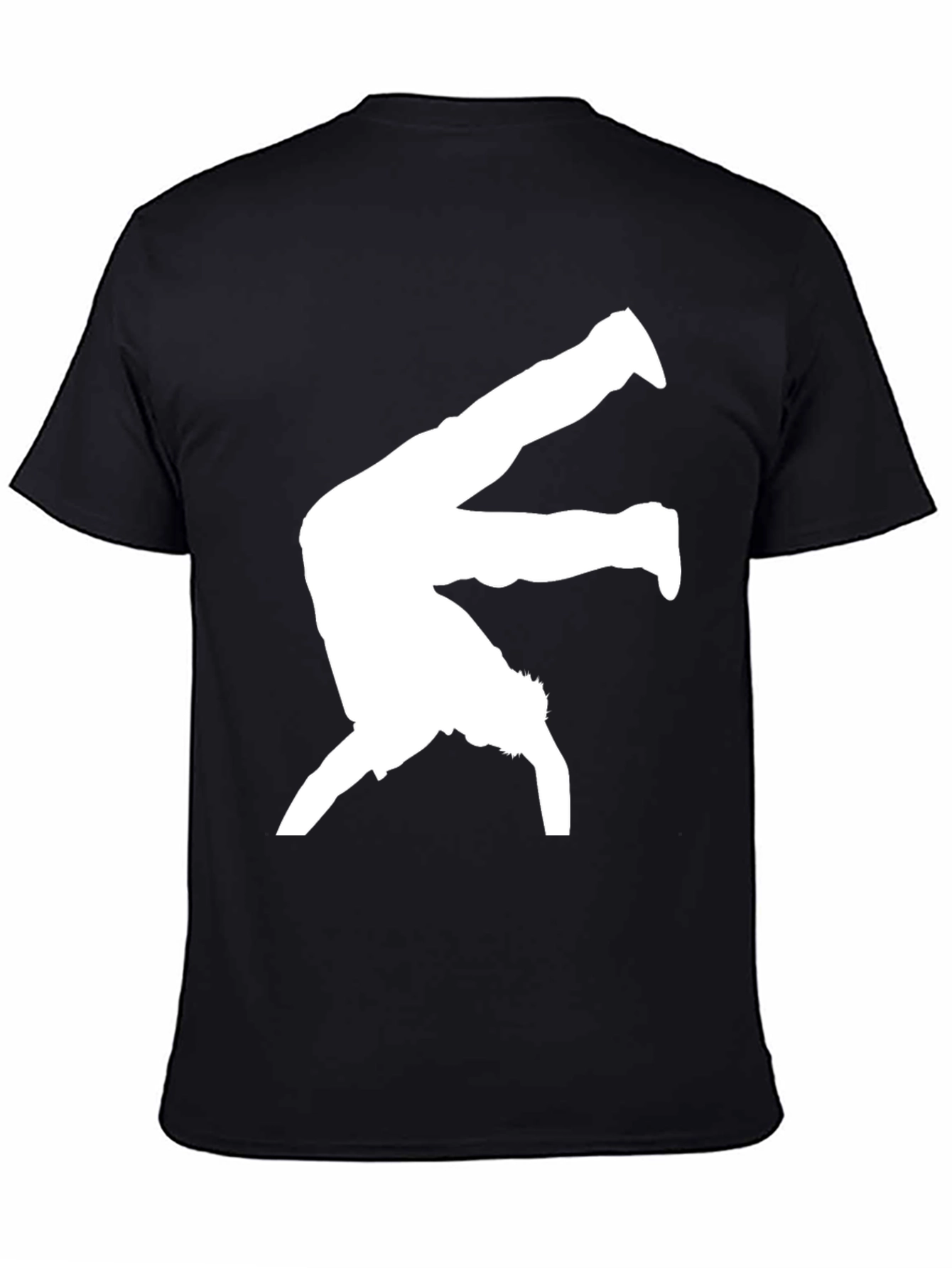 Mens Black T-Shirt - Handstand Graphic Tee