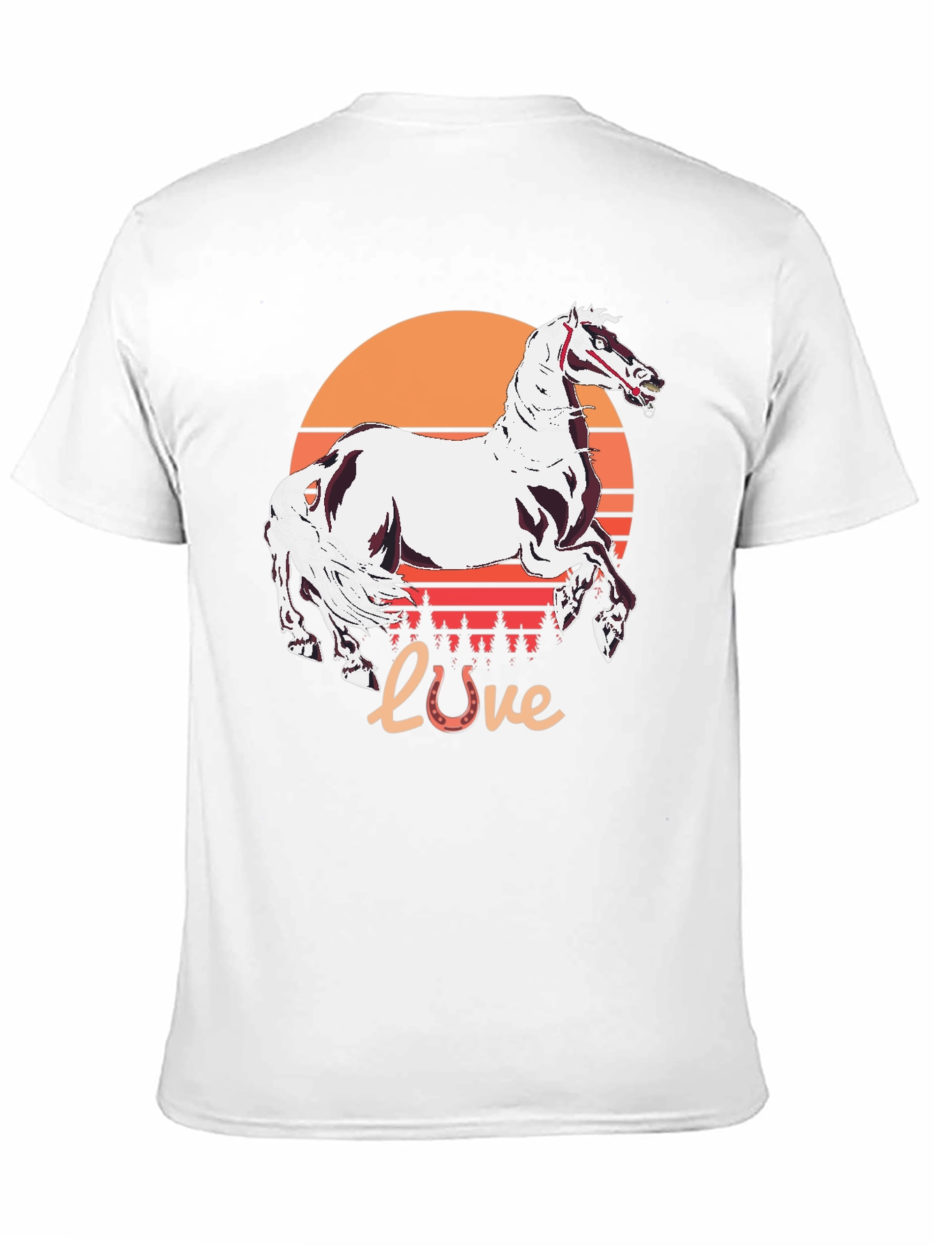 Horse Love Sunset Graphic Tee