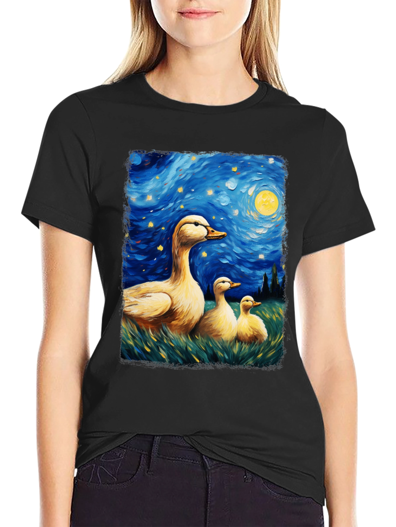Starry Night Duck T-Shirt