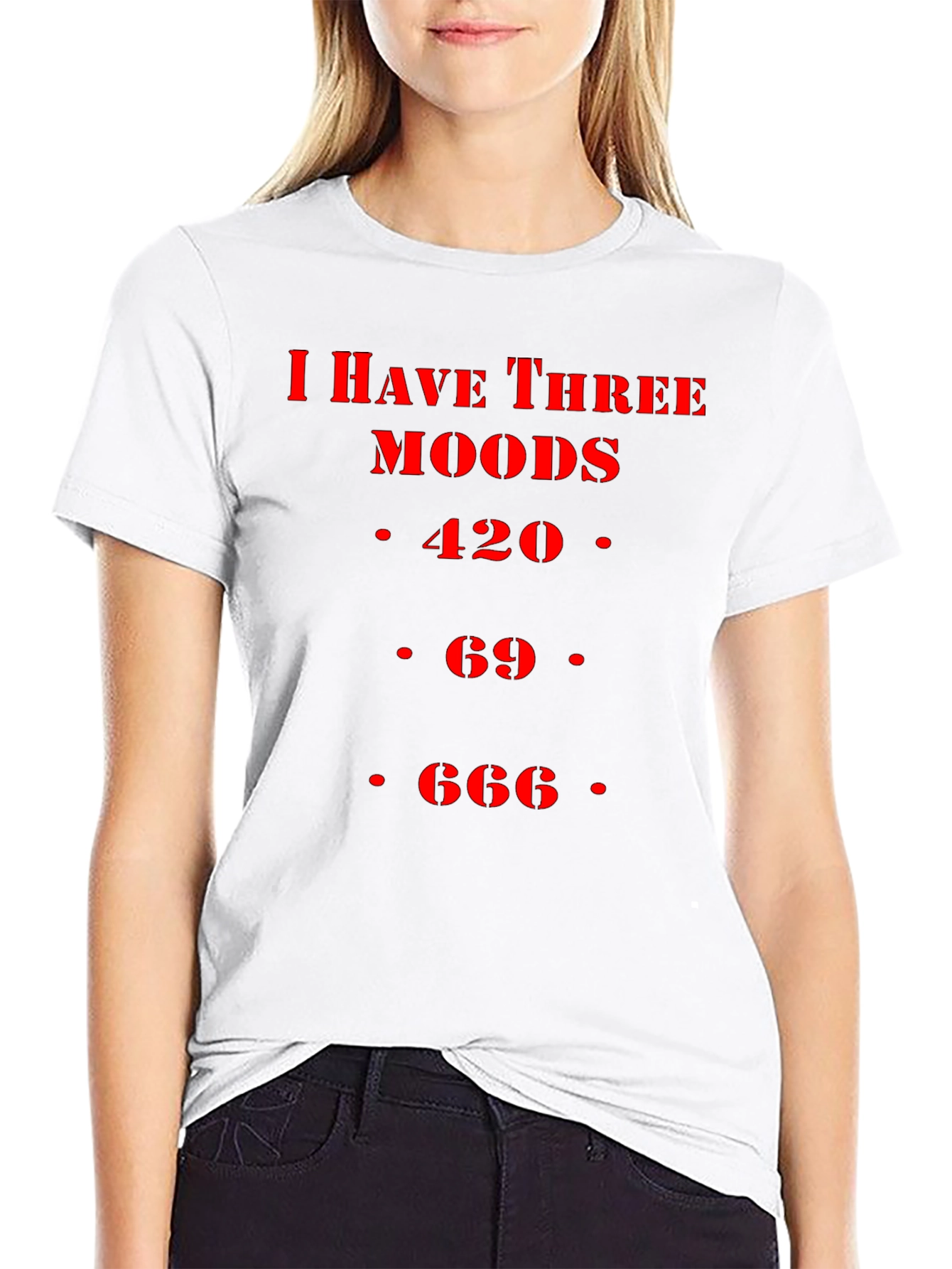 Three Moods Tee - 420 69 666 Funny T-Shirt