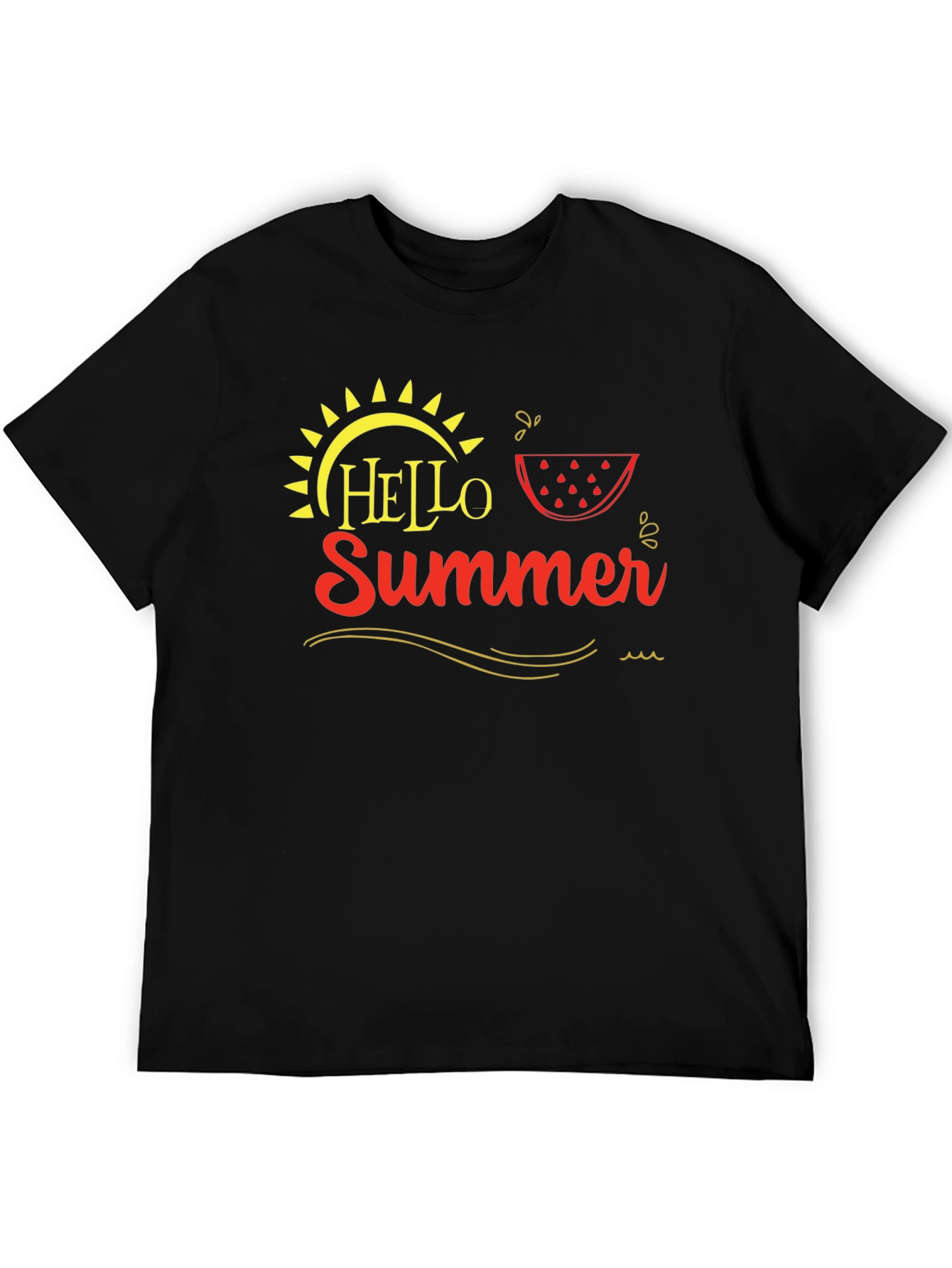 Hello Summer Graphic Tee - Black
