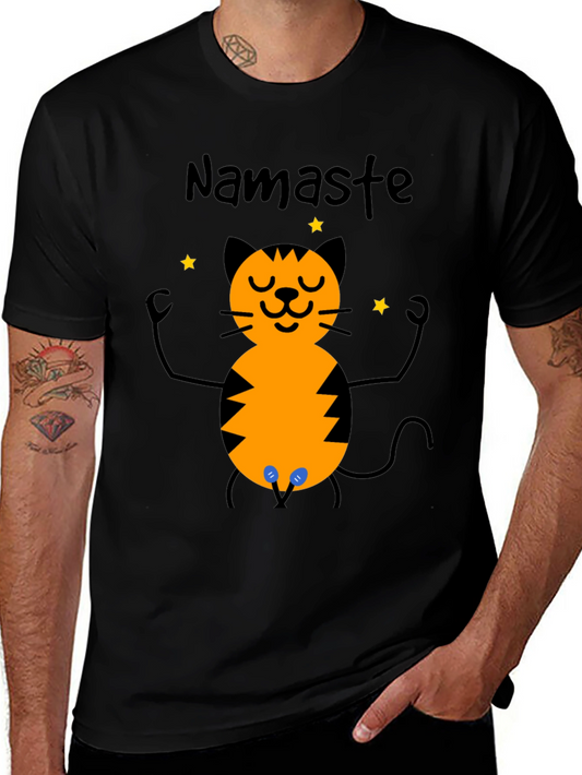 Namaste Cat T-Shirt - Funny Yoga Meditation Tee