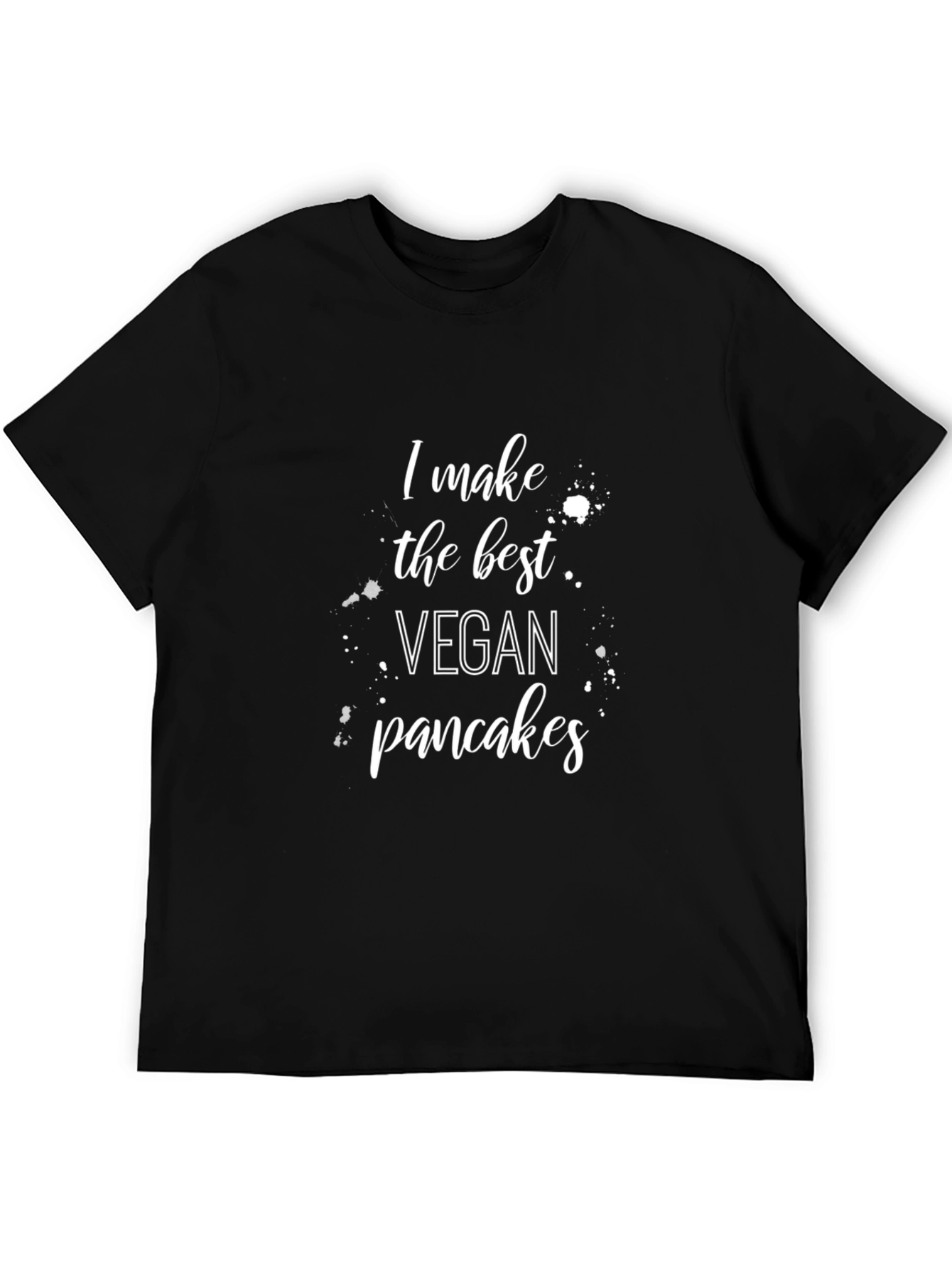 Vegan Pancake Lover T-Shirt - Black Cotton Tee