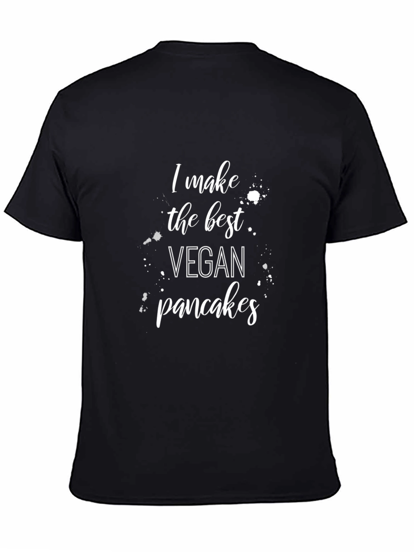 Vegan Pancake Lover T-Shirt - Black Cotton Tee