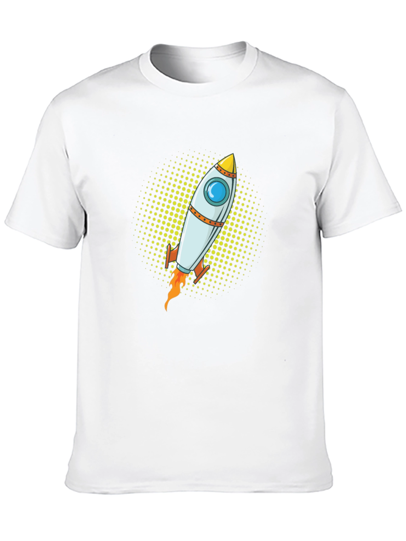 Rocket Graphic Tee - Black Cotton T-Shirt