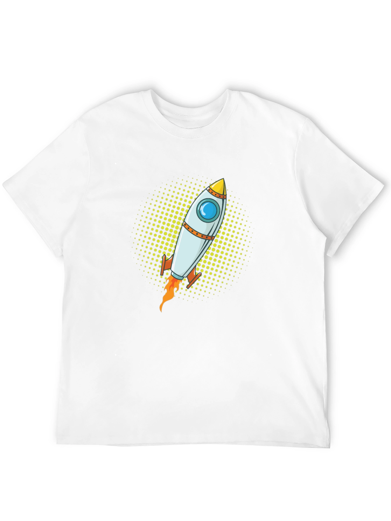 Rocket Graphic Tee - Black Cotton T-Shirt