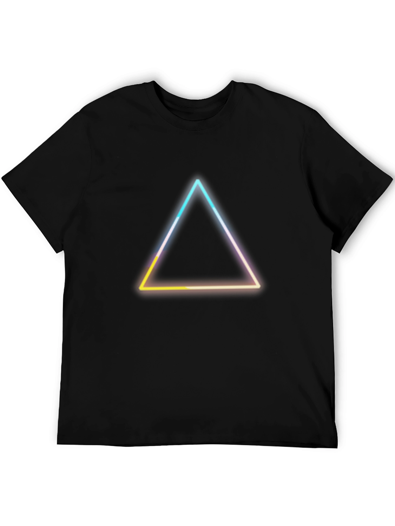 Neon Triangle Graphic Tee - Modern Style