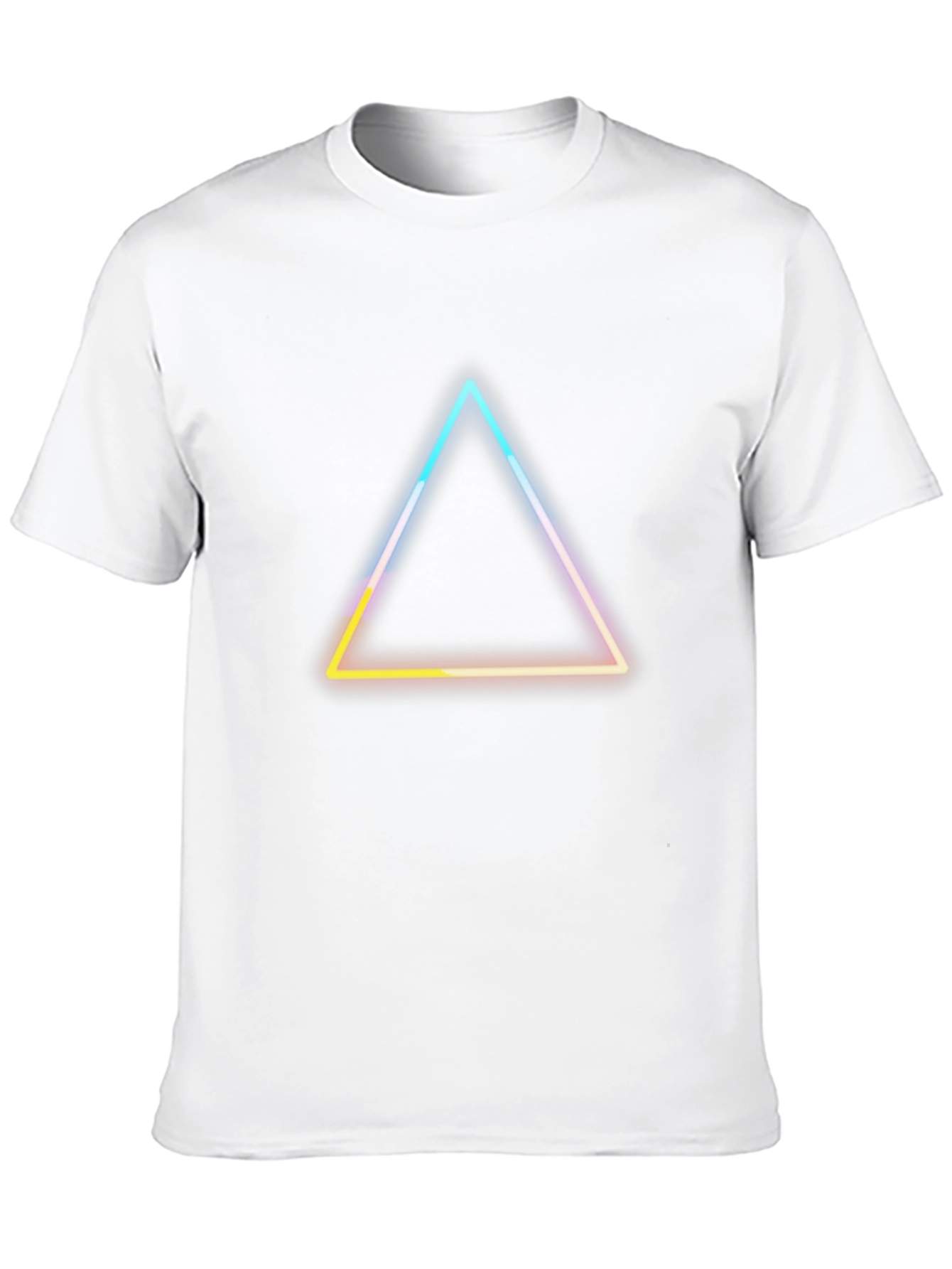 Neon Triangle Graphic Tee - Modern Style