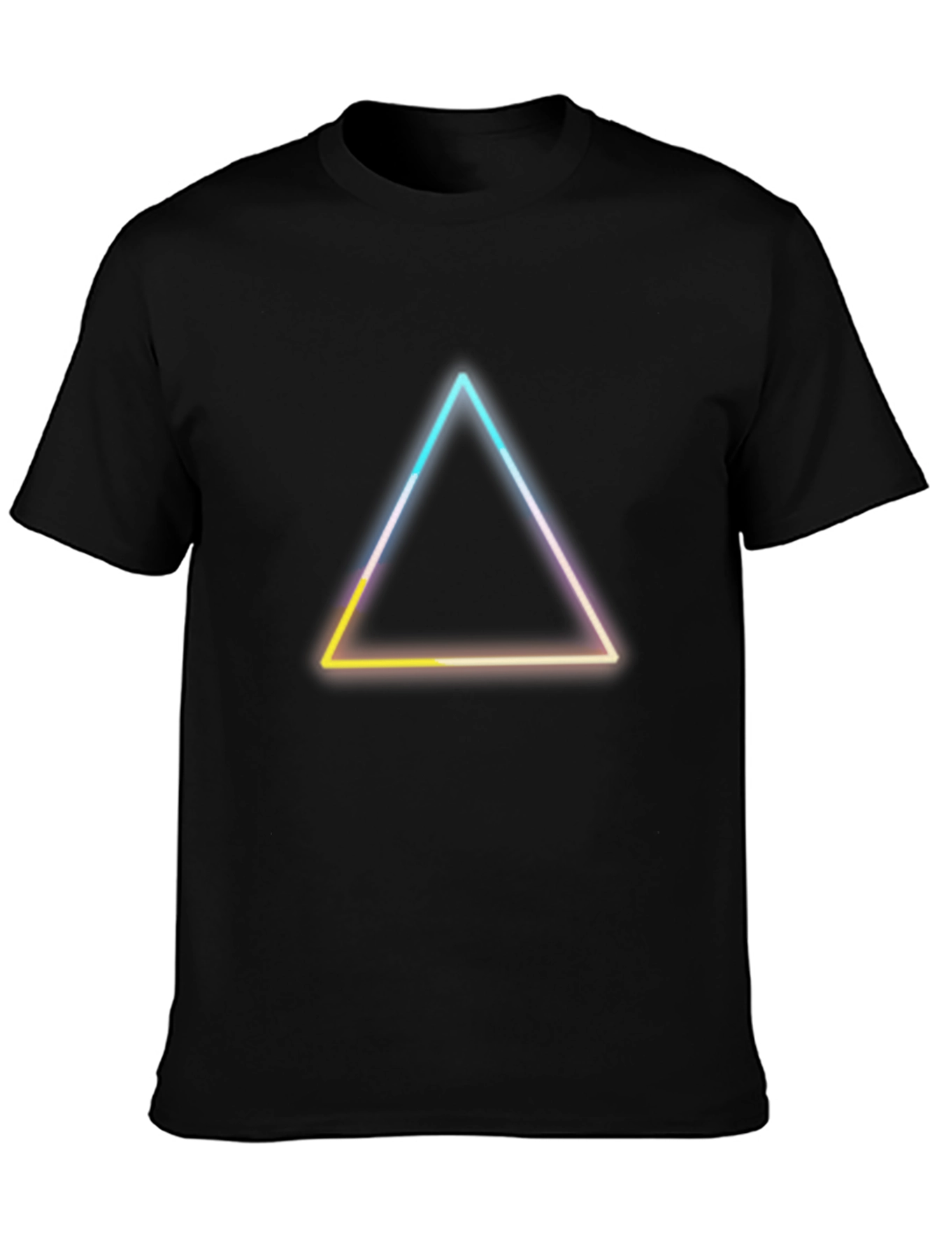 Neon Triangle Graphic Tee - Modern Style
