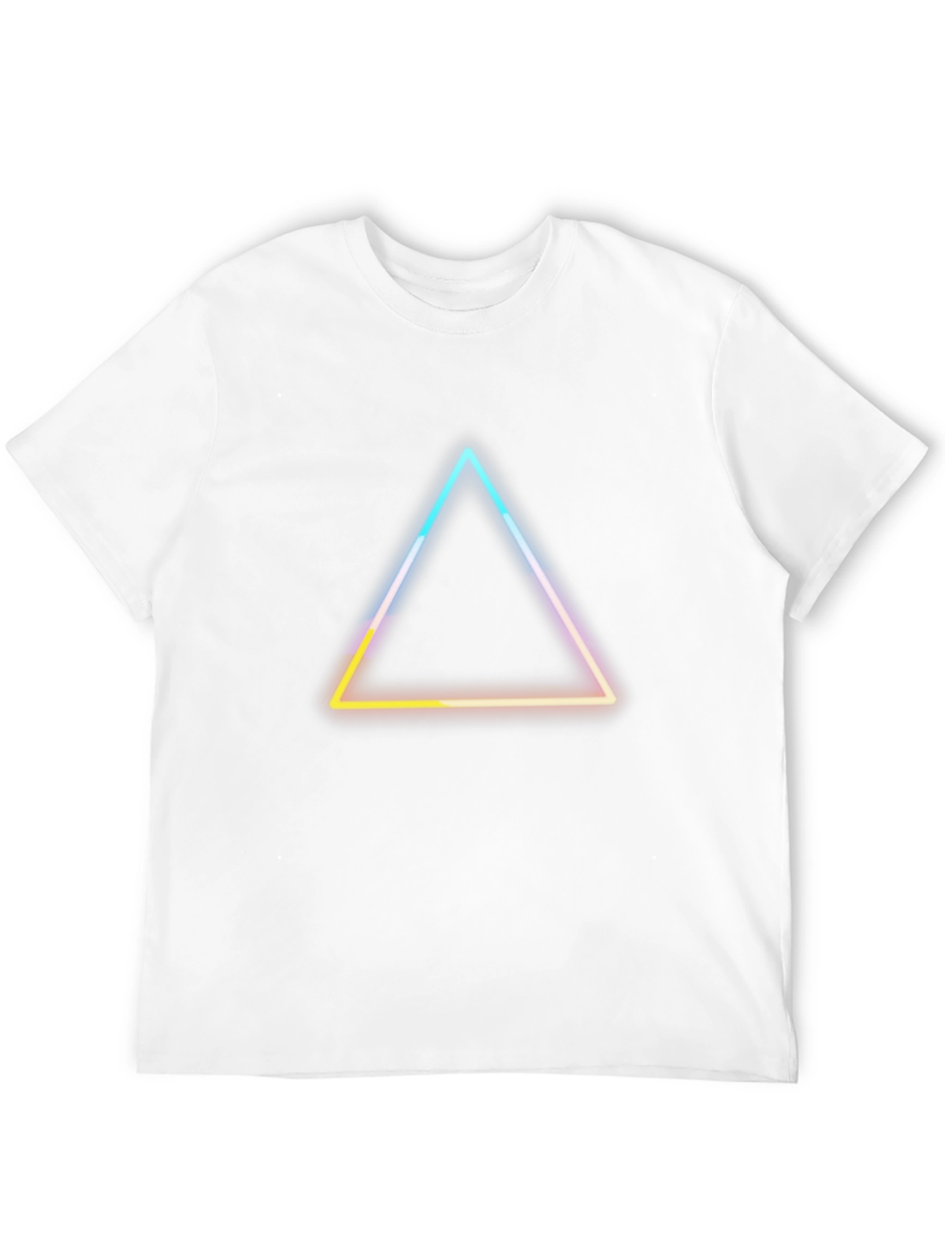 Neon Triangle Graphic Tee - Modern Style