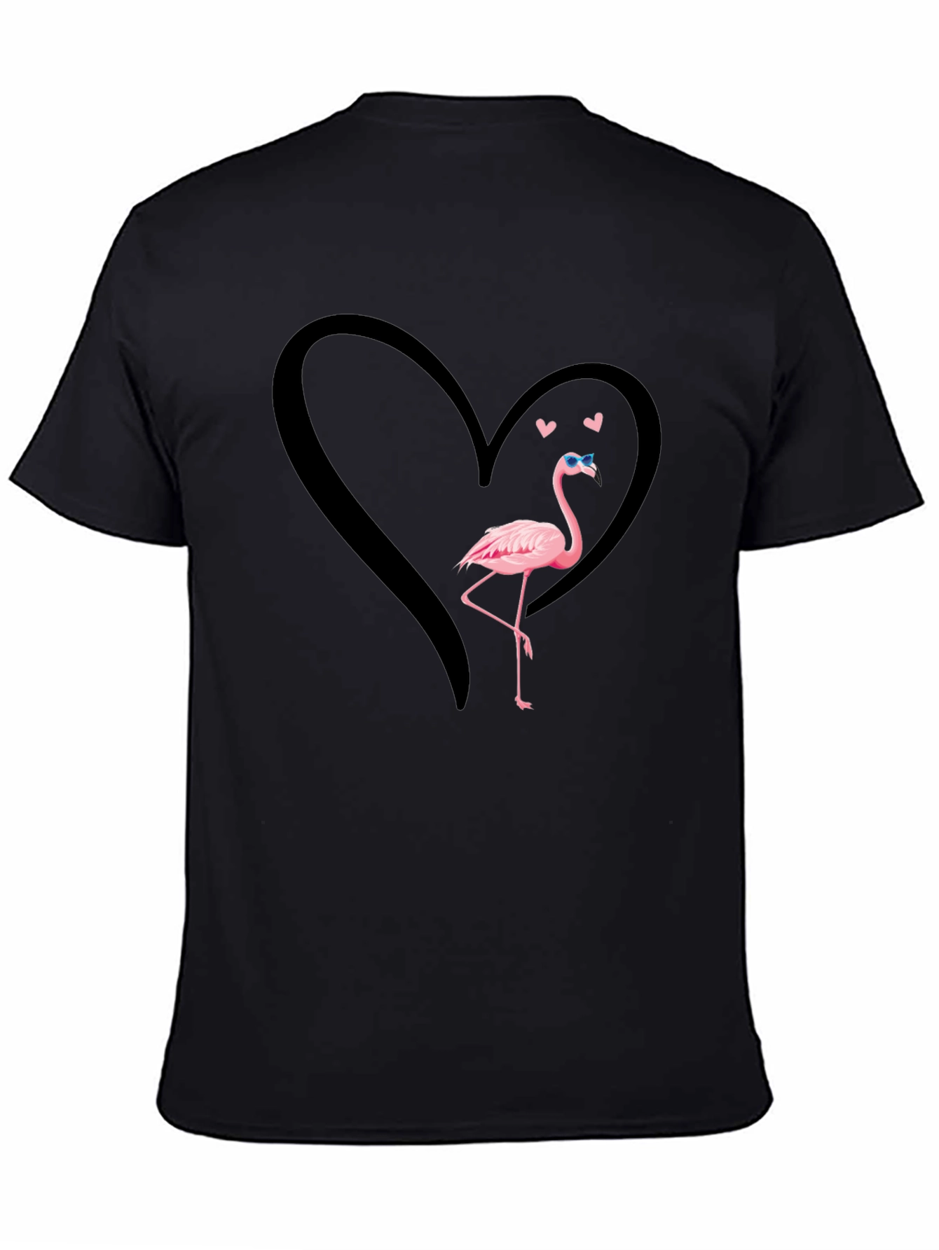 Flamingo Heart T-Shirt - Cool Graphic Tee