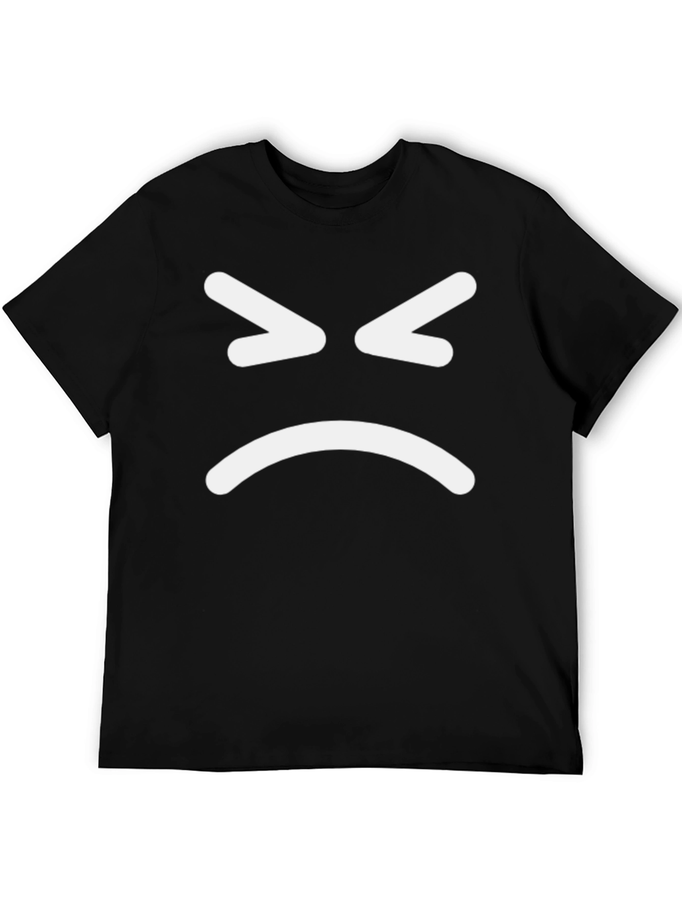 Angry Emoji Black T-Shirt - Express Yourself!