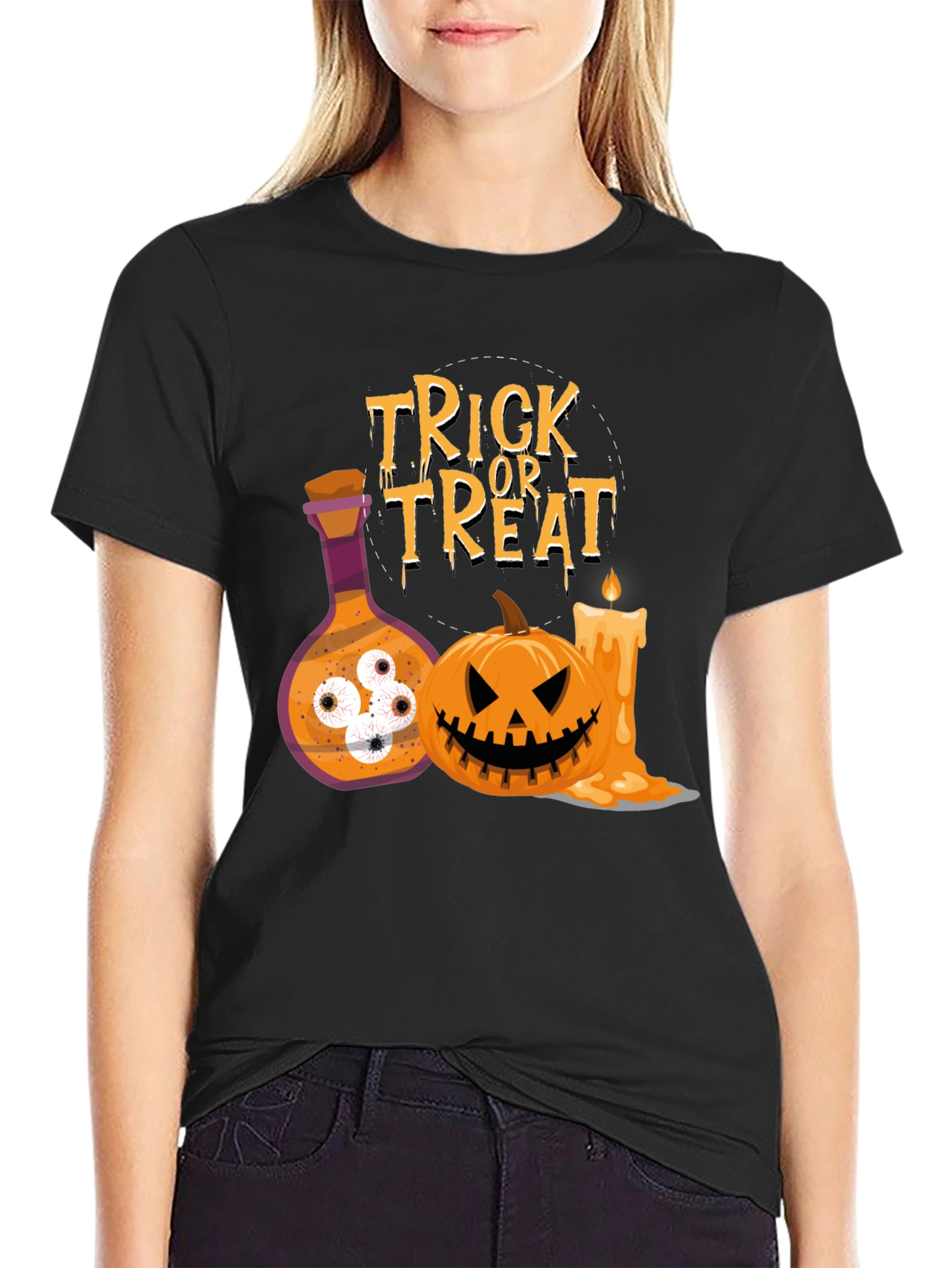 Halloween Trick or Treat Graphic Tee