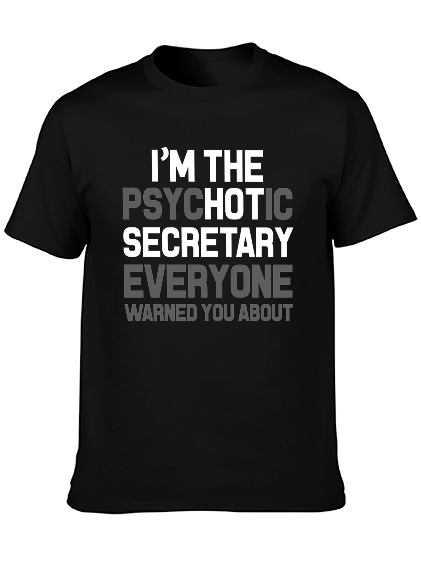 Psychotic Secretary T-Shirt Funny Slogan Tee