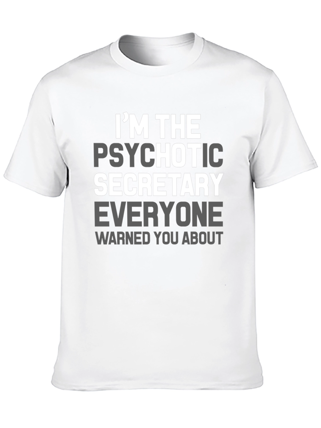 Psychotic Secretary T-Shirt Funny Slogan Tee