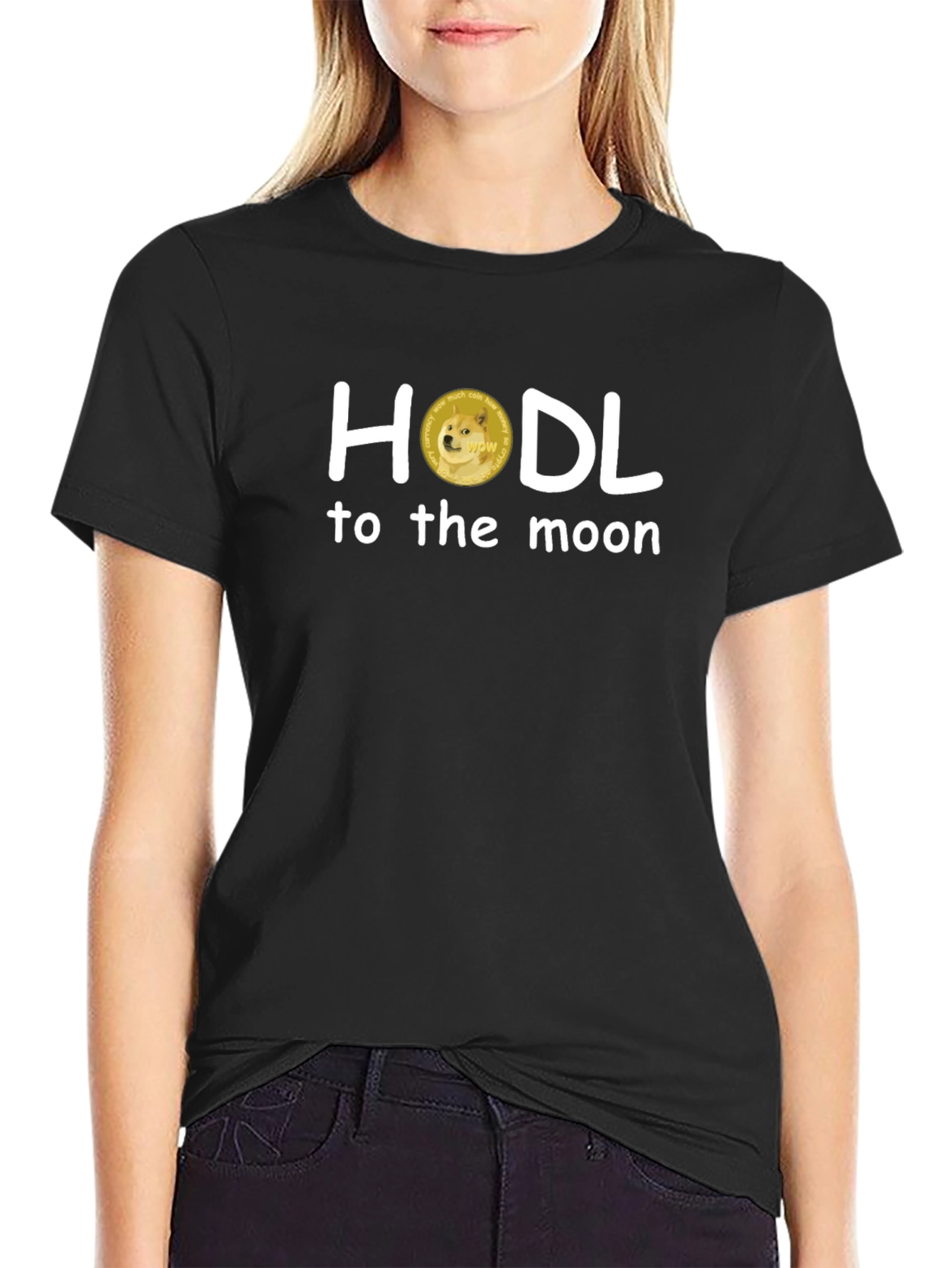 HODL to the Moon T-Shirt - Dogecoin Crypto Tee