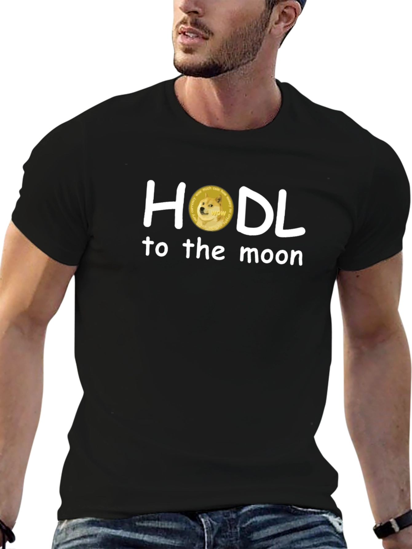 HODL to the Moon T-Shirt - Dogecoin Crypto Tee