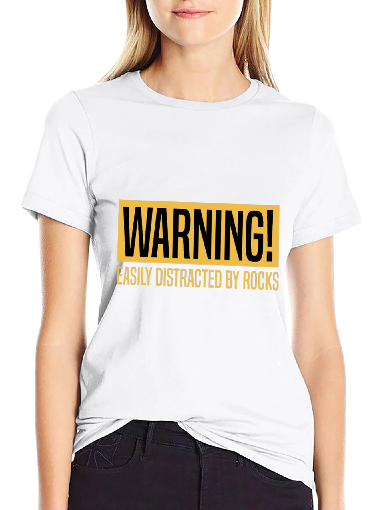 Warning Easily Distracted by Rocks T-Shirt