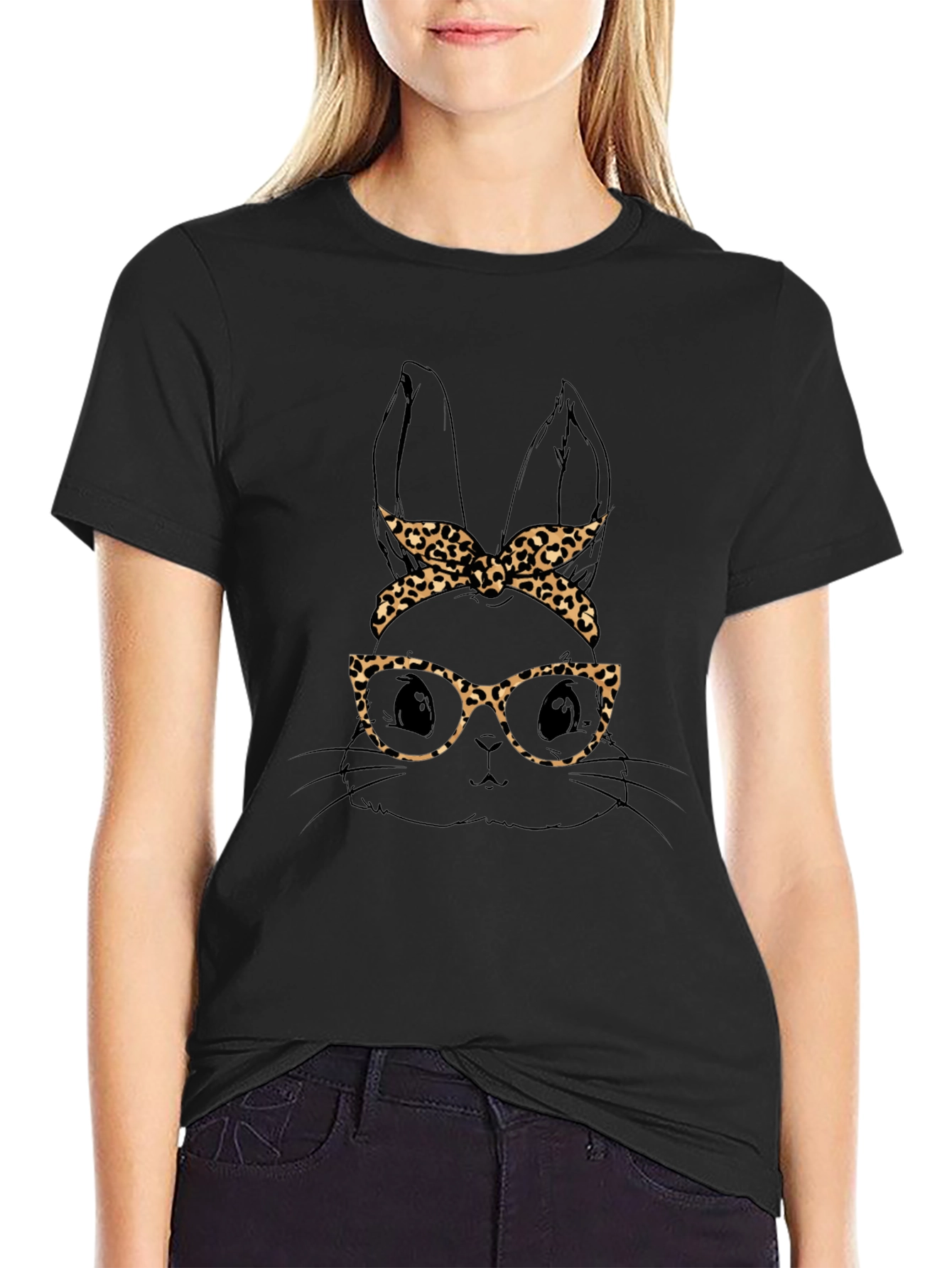 Bunny Leopard Print T-Shirt