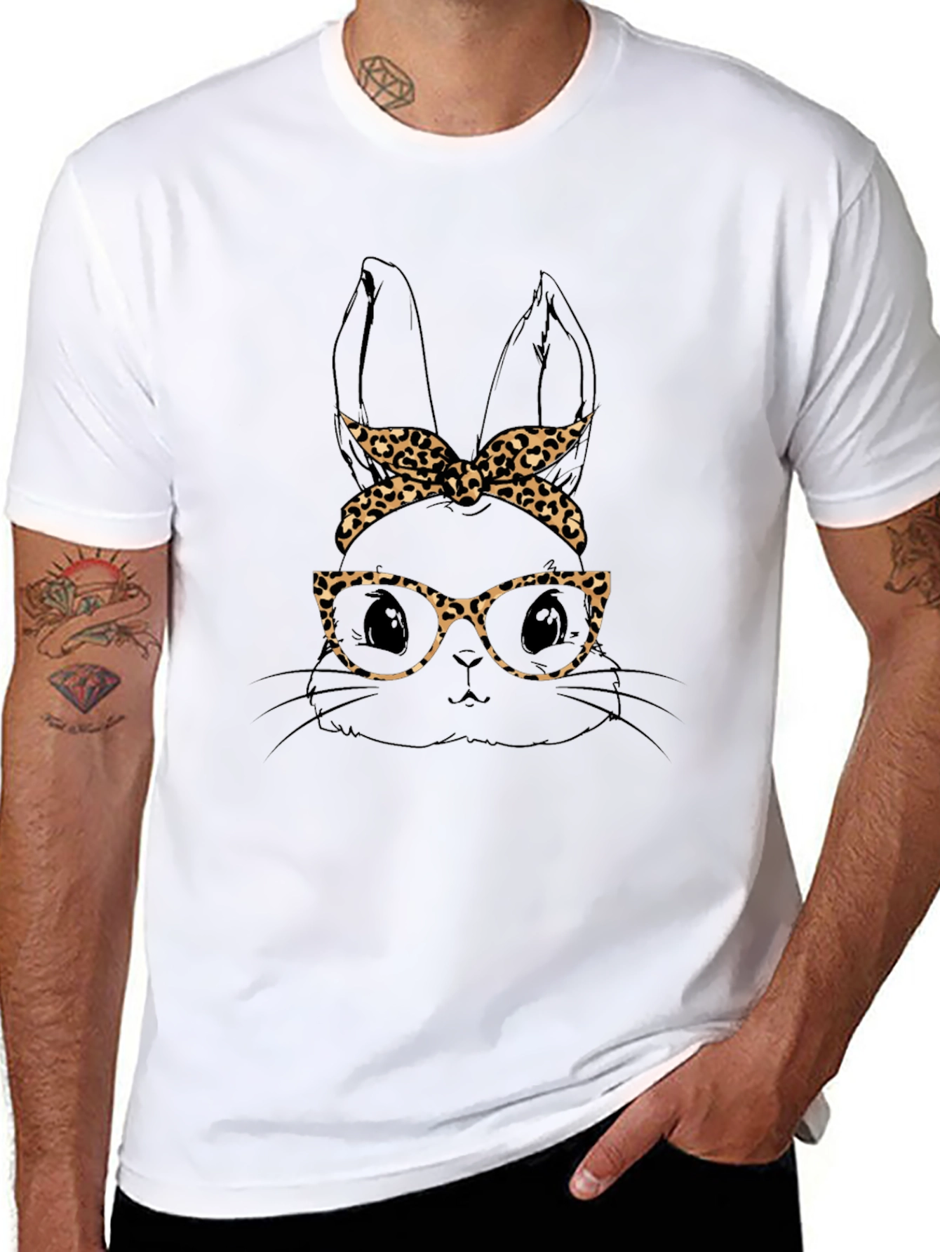 Bunny Leopard Print T-Shirt
