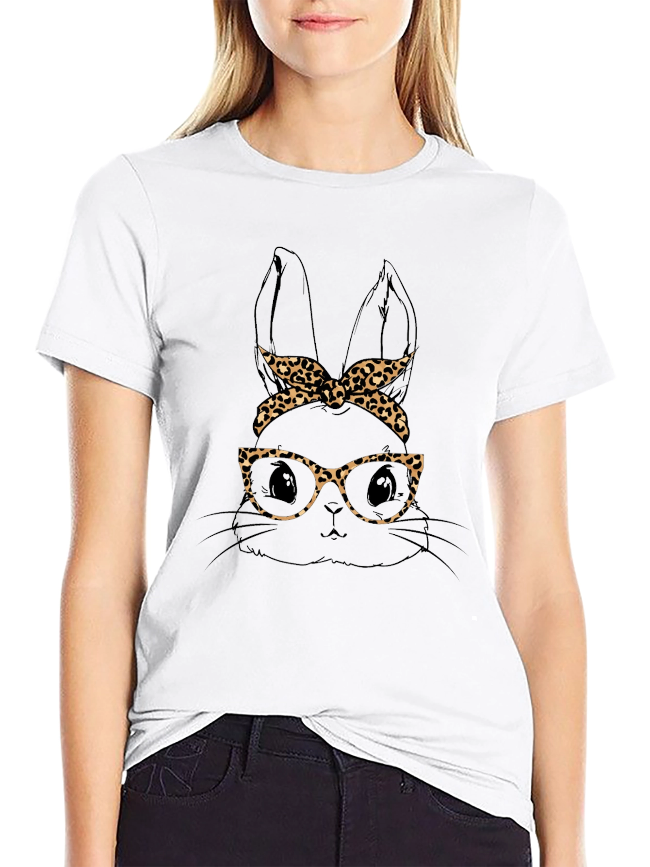 Bunny Leopard Print T-Shirt