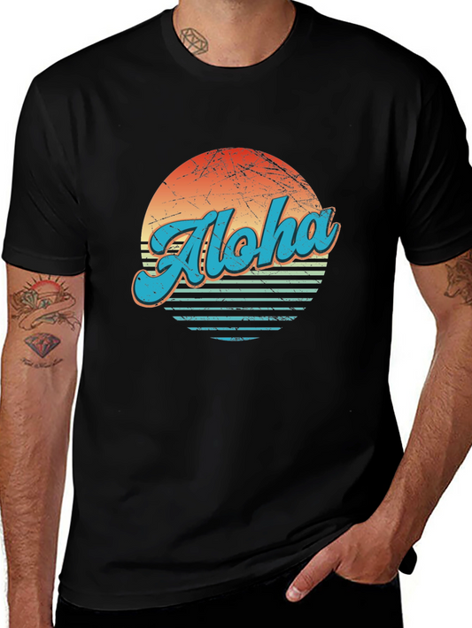 Retro Aloha Sunset T-Shirt