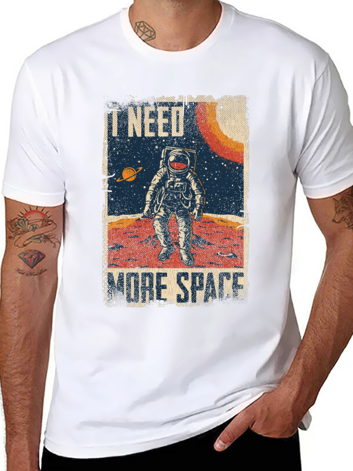 I Need More Space Astronaut Graphic T-Shirt