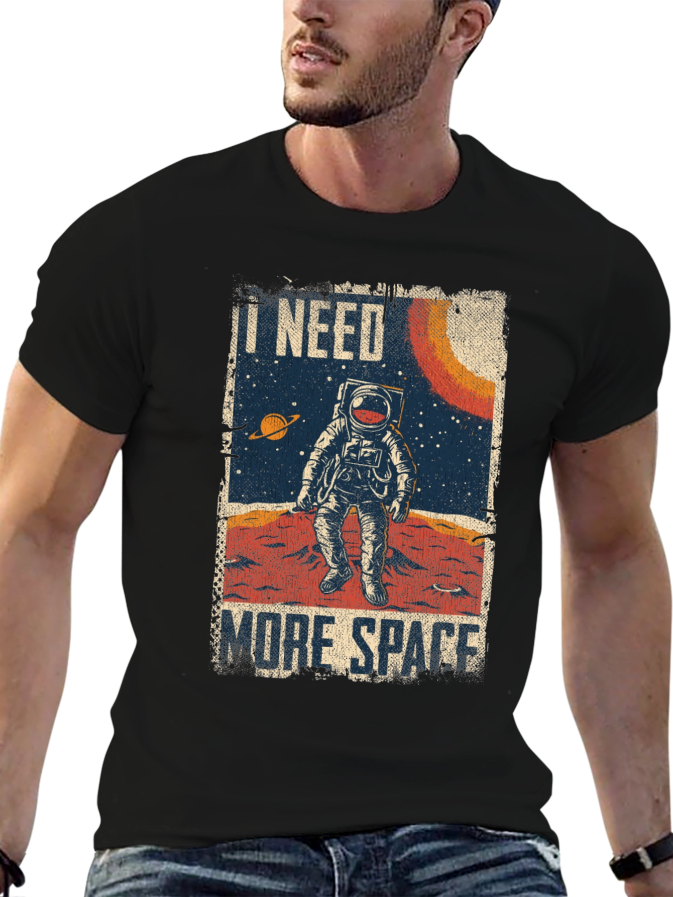 I Need More Space Astronaut Graphic T-Shirt