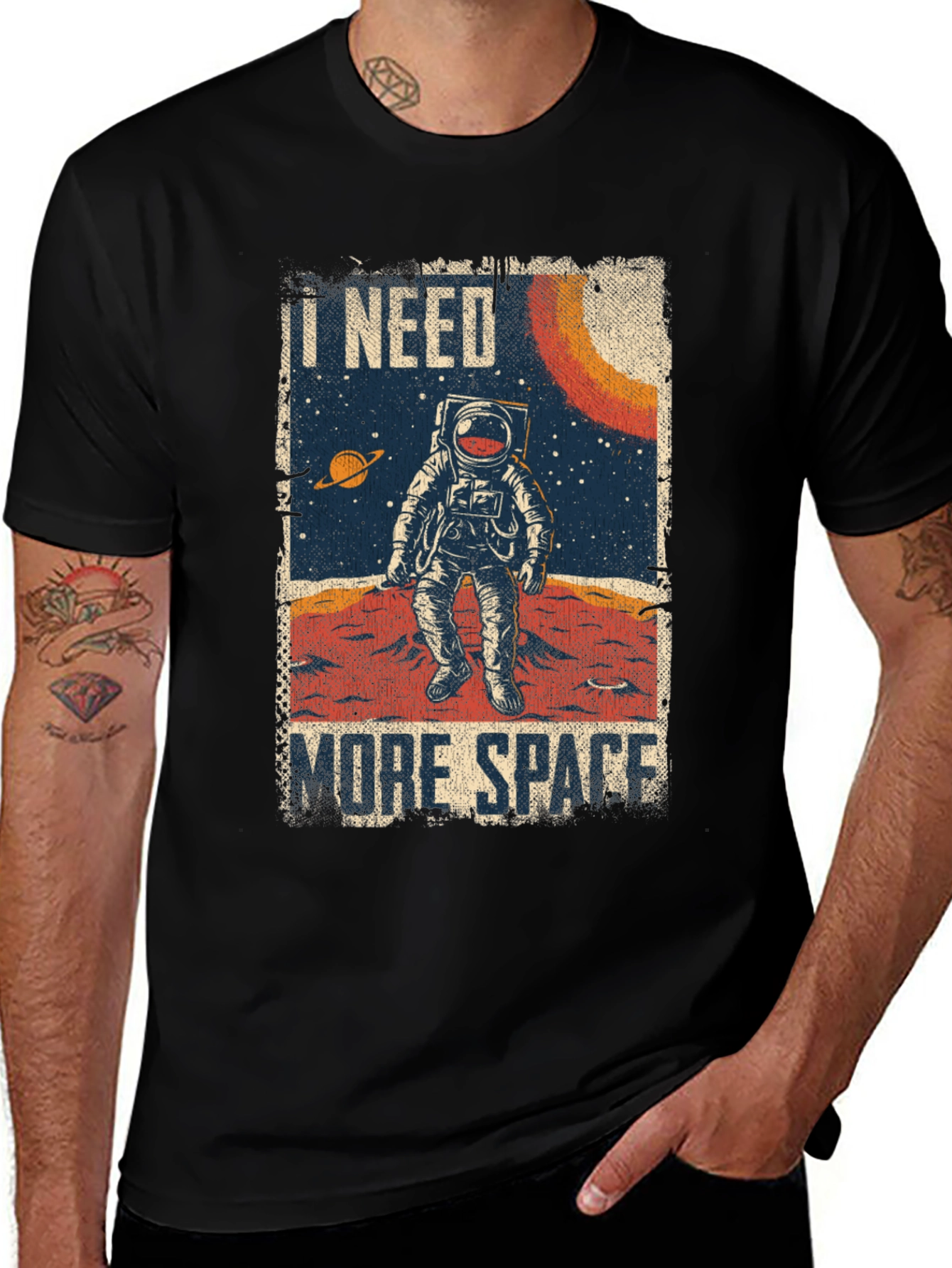 I Need More Space Astronaut Graphic T-Shirt