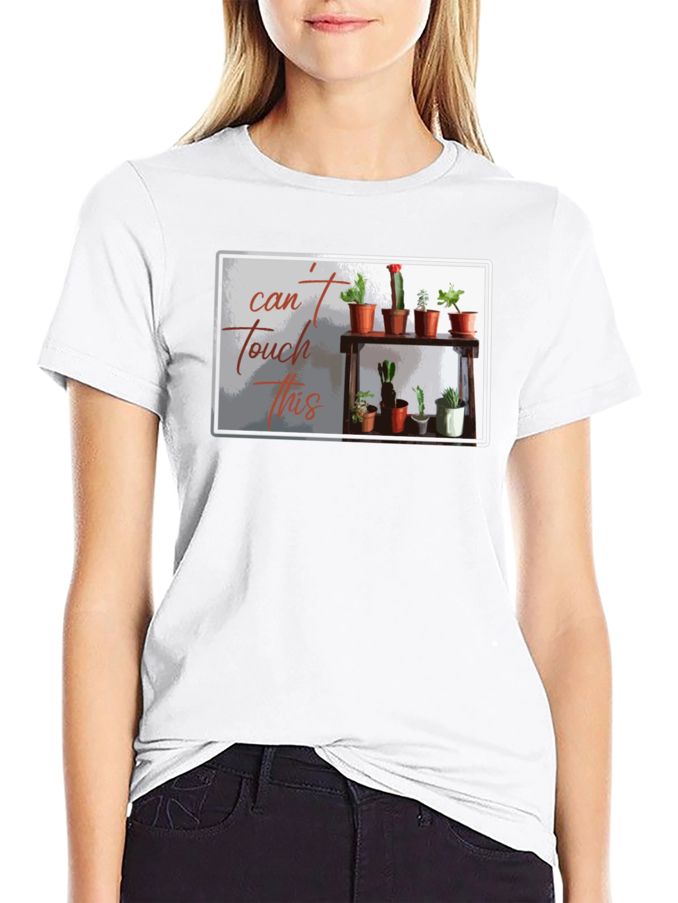 Cant Touch This Cactus T-Shirt - Black