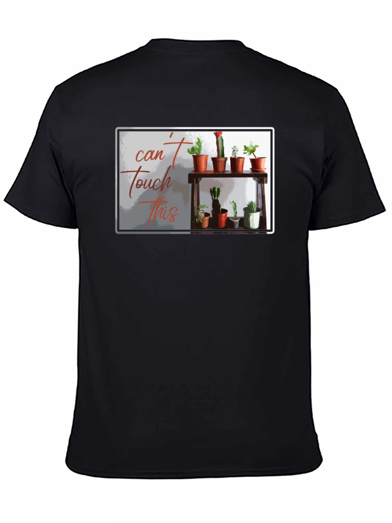Cant Touch This Cactus T-Shirt - Black